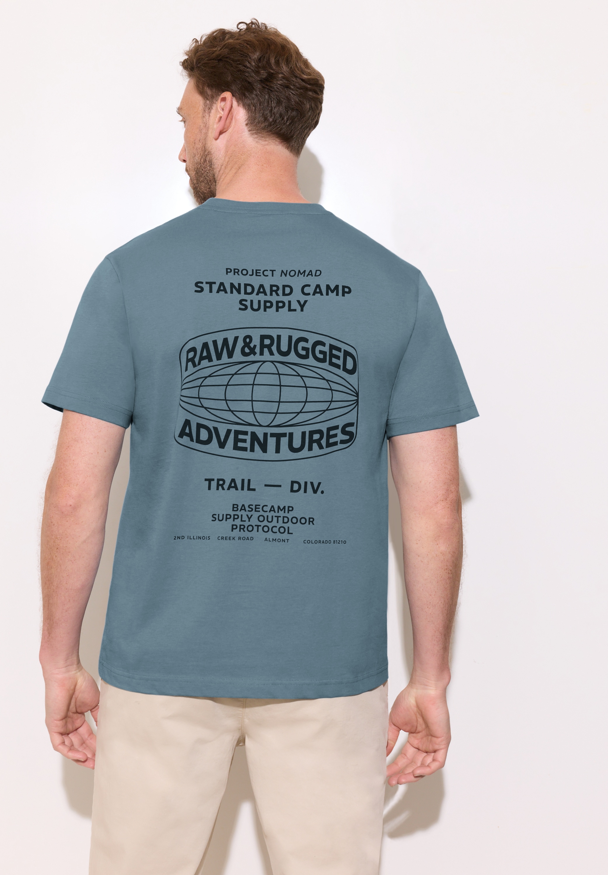 STREET ONE MEN T-Shirt mit Rundhalsausschnitt