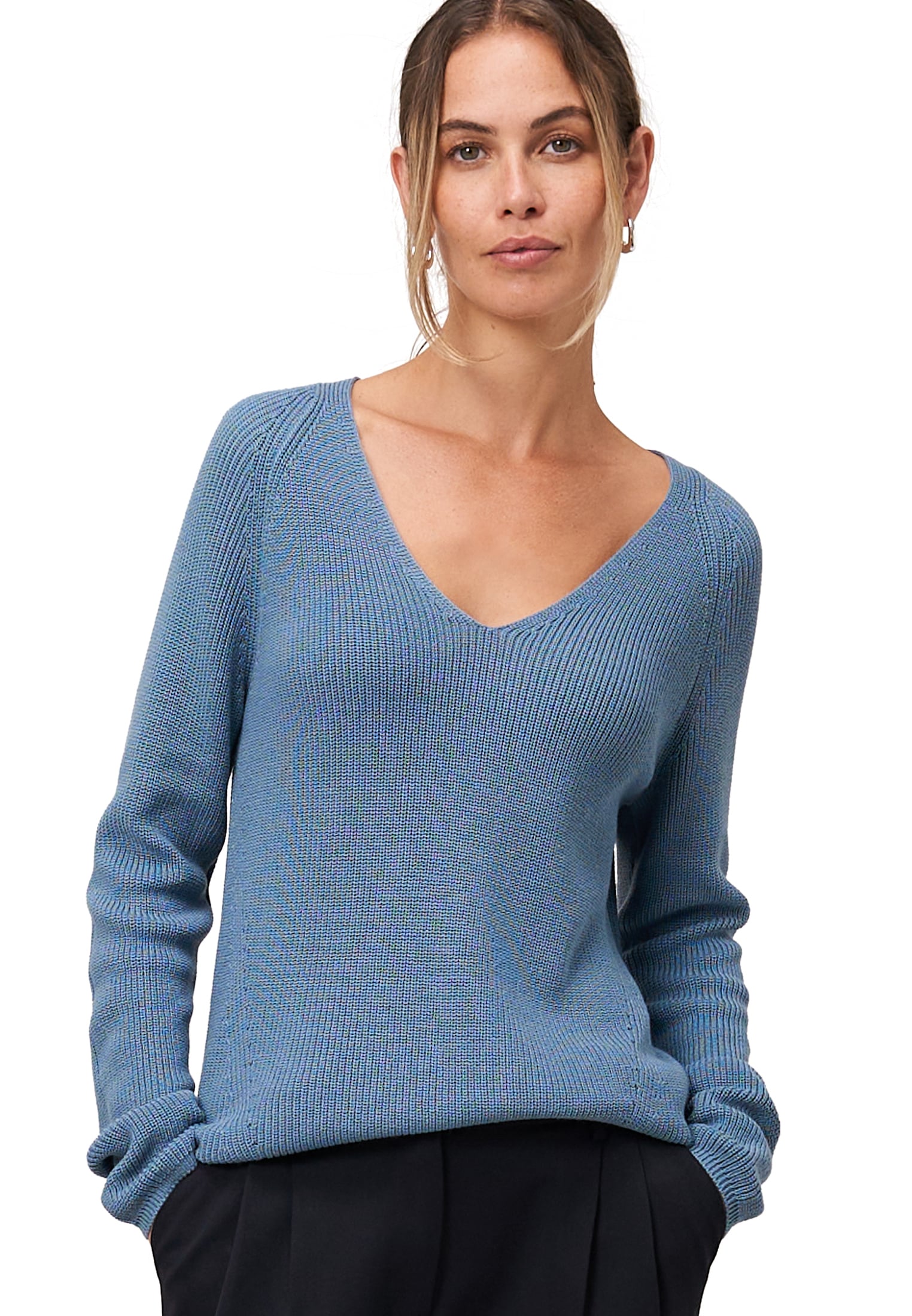 Zero Strickpullover "Damen mit V-Ausschnitt" 1 Stk. tlg. Plain/ohne Details günstig online kaufen