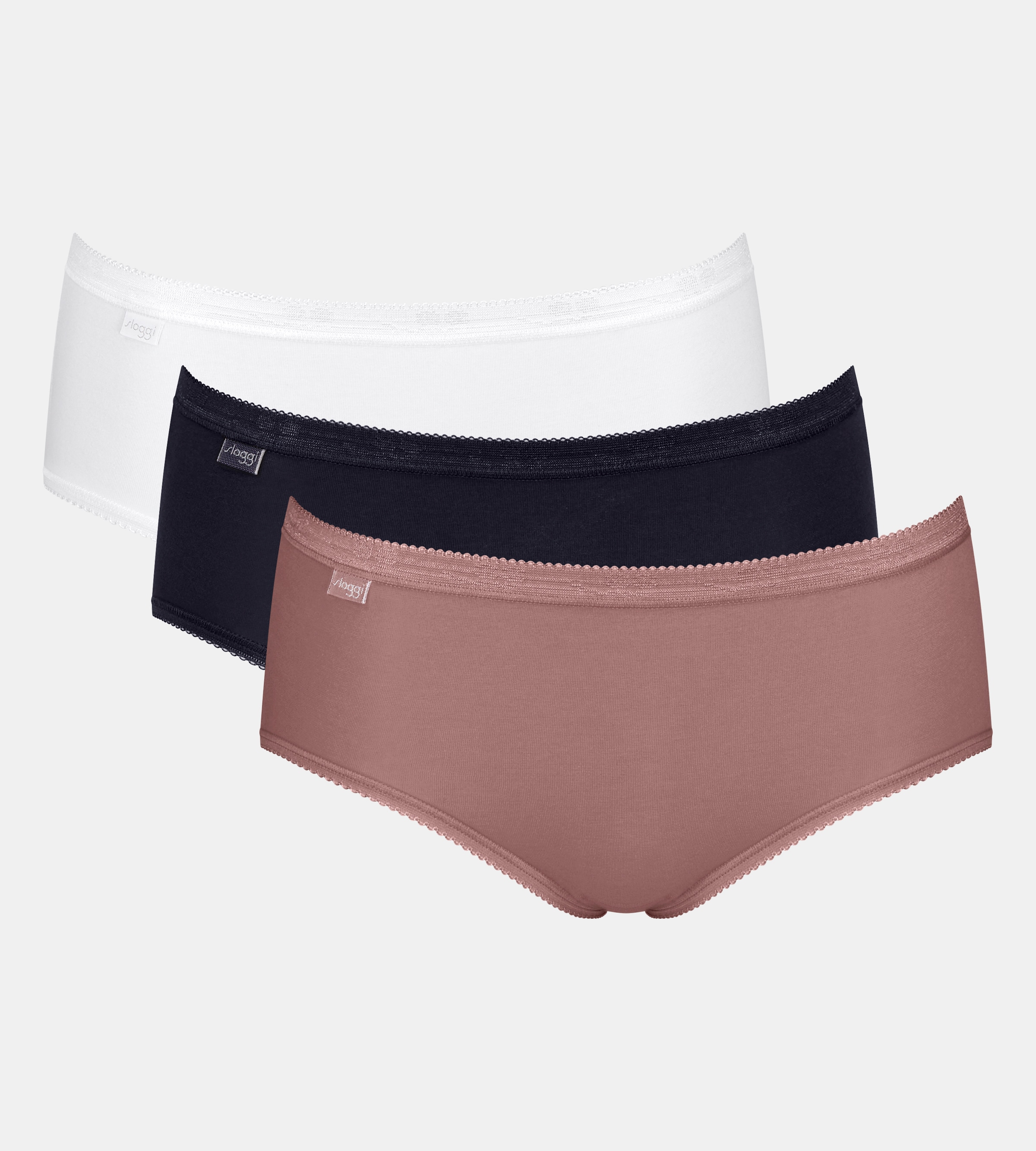 sloggi Midislip "Basic+", (3er Pack), Baumwollmix, klassischer Stil, mittel günstig online kaufen