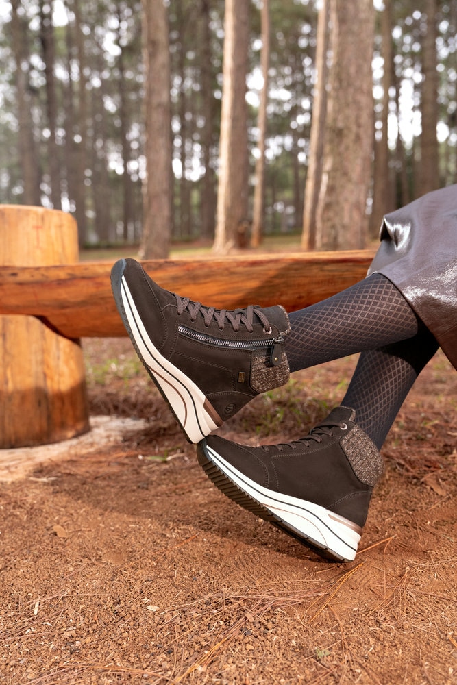 Remonte Keilstiefelette  Keilboots, Schnürstiefelette mit wasserabweisender TEX-Membrane