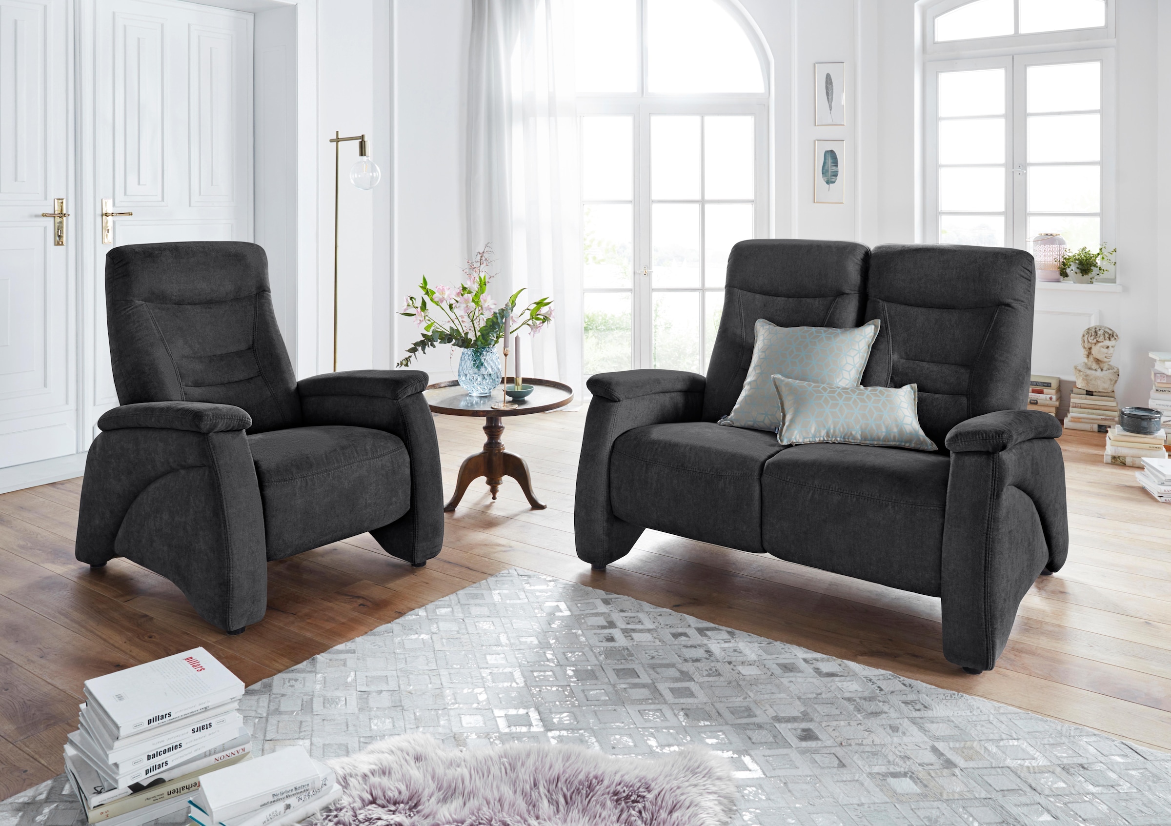 exxpo - sofa fashion Relaxsessel »Ascoli, Relaxsessel, Loungesessel, Hochlehnsessel«, mit Relaxfunktion