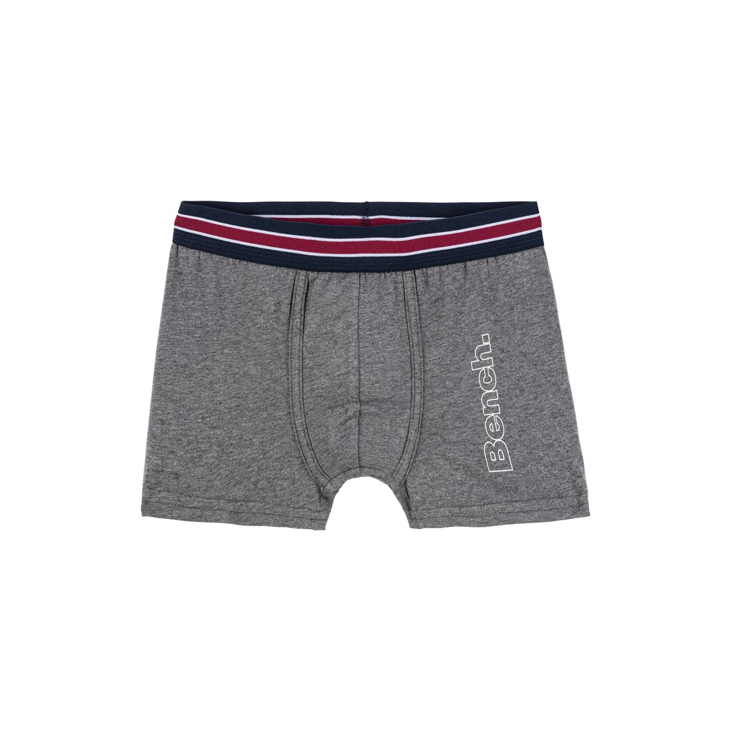 Marken Bench. Bench. Boxer, (Packung, 3 St.), mit Logo Print auf dem Bein navy + bordeaux + anthrazit-meliert Marken Bench. Bench. Boxer, (Packung, 3 St.), mit Logo Print auf dem Bein navy + bordeaux + anthrazit-meliert