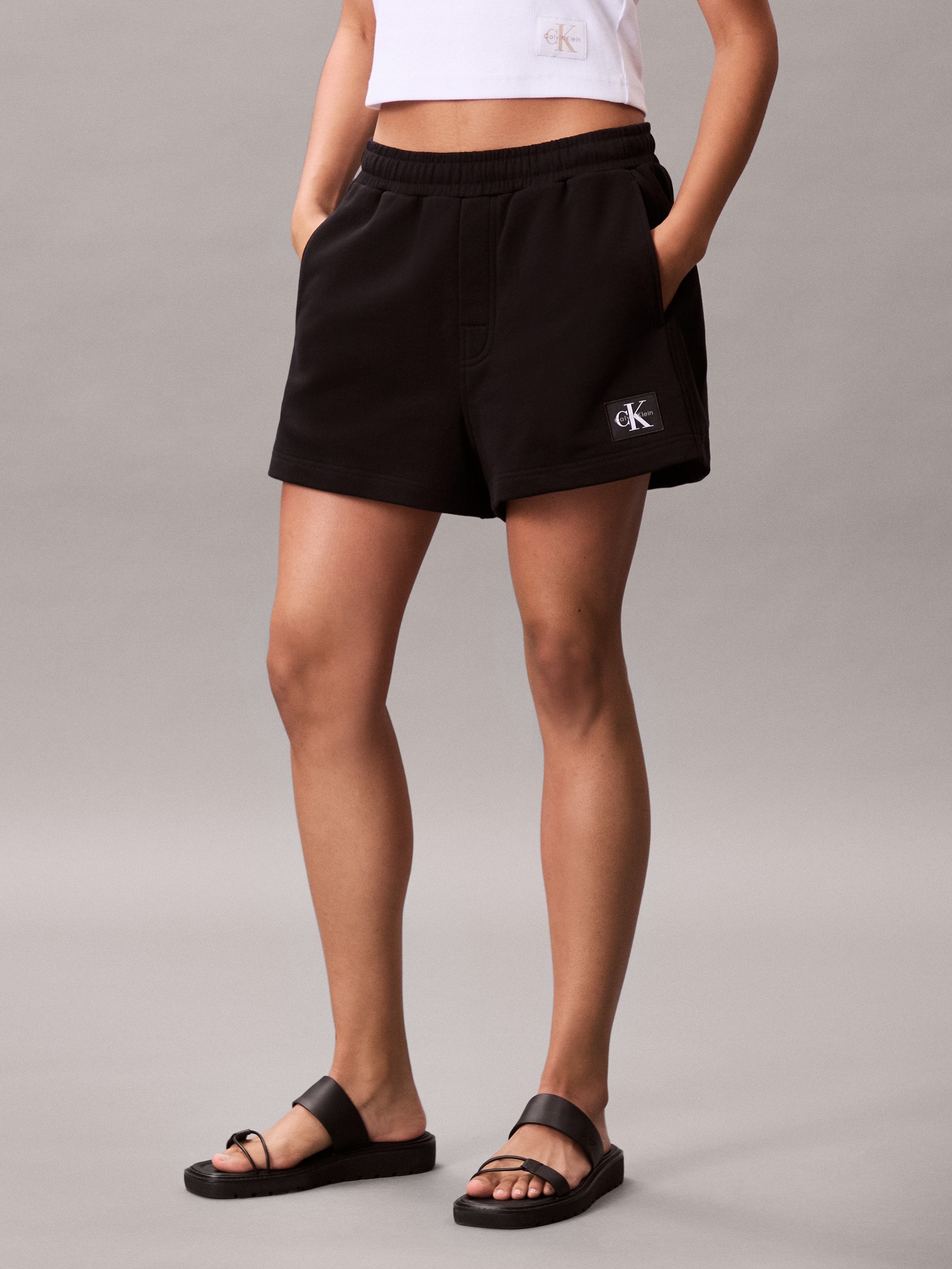 Calvin Klein Jeans Sweatshorts "A - FRNCH TRRY BDG L", Mit elastischem Bund günstig online kaufen