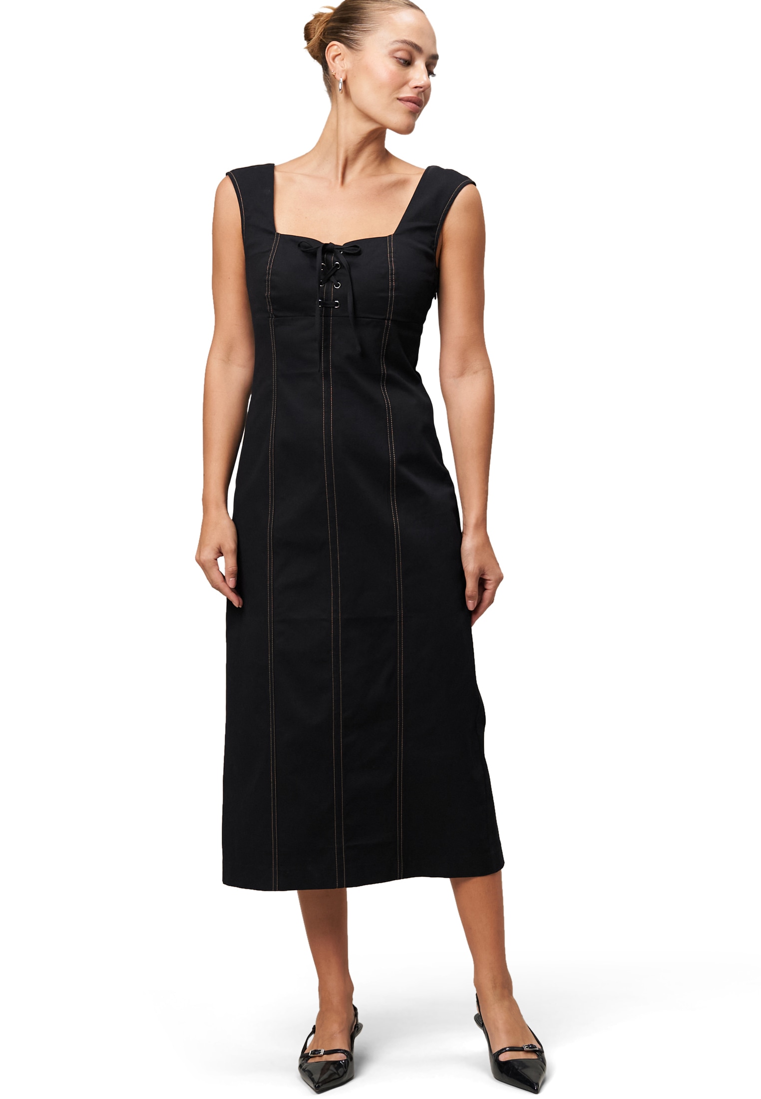 Zero Maxikleid "zero Maxikleid mit Schnürung", Bindedetail günstig online kaufen