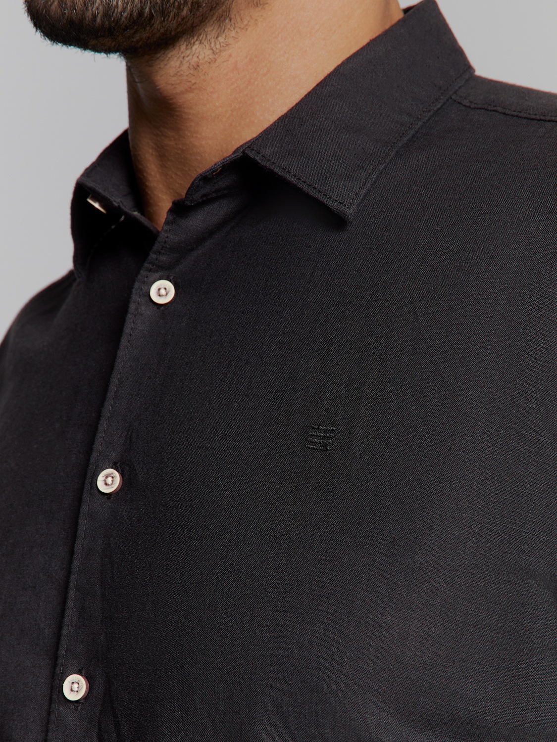 NO EXCESS Langarmhemd »No Excess Linnen shirt«