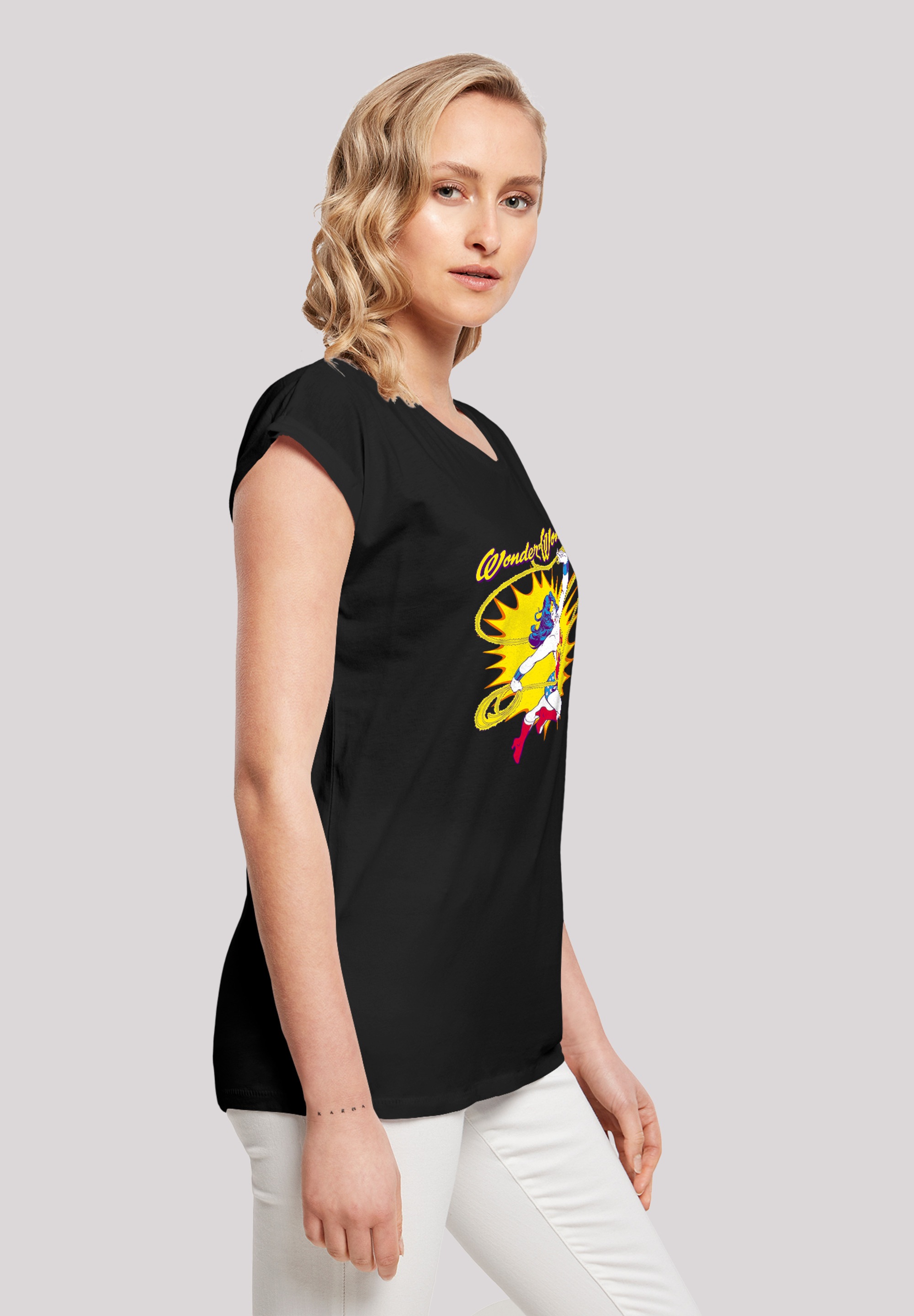 F4NT4STIC T-Shirt »DC Comics Wonder Woman Vintage Leap'«, Print