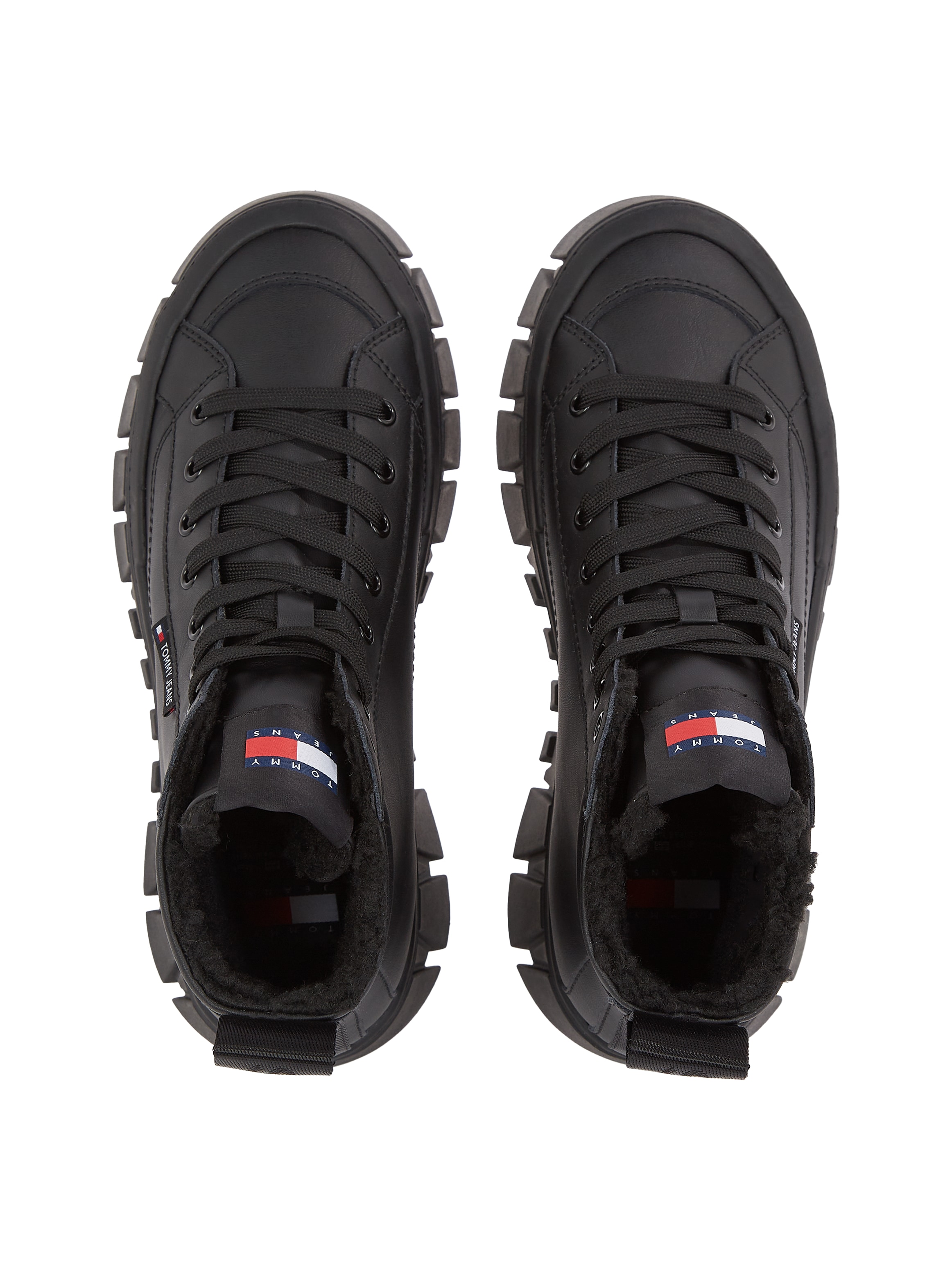 Tommy Jeans Plateausneaker »TJW VULC FLATFORM MC WL«, Stiefelette, Schnürboots, Combat-Boots mit progressiver Plateausohle