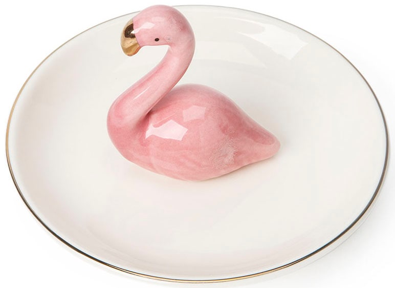 Firetti Schmuckablage »Schmuck Geschenk Taschenleerer Dekoschale Ablageschale Flamingo«, mit Zirkonia (synth.)