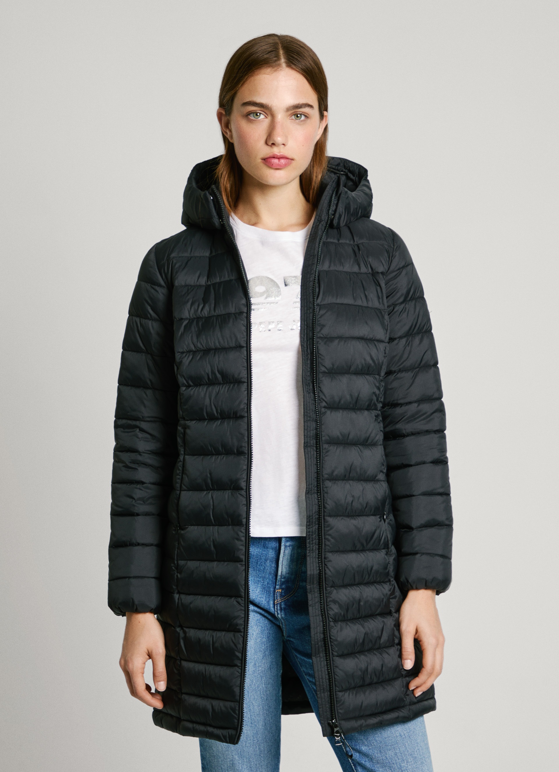 Pepe Jeans Outdoorjacke "AMMY LONG", mit Kapuze, mit abnehmbarer Kapuze günstig online kaufen