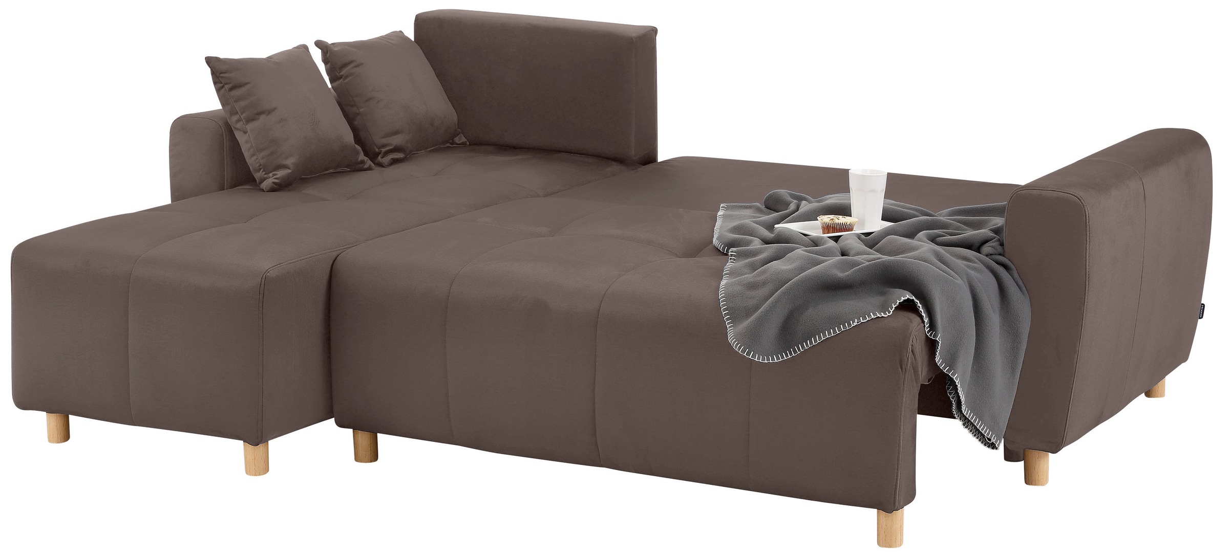 Home affaire Ecksofa »Scania L-Form«, wahlweise mit Bettfunktion und Bettkasten