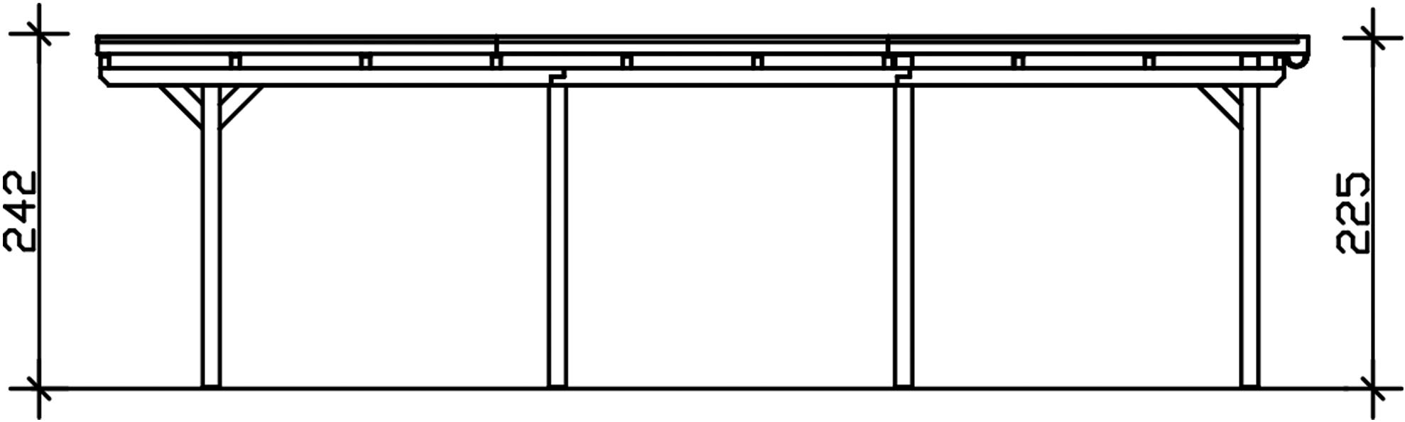 Skanholz Einzelcarport »Emsland«, 341 cm, Anthrazit
