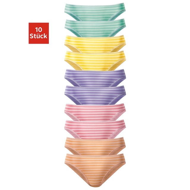 Vivance Slip, (Packung, 10 St.), schöner Basicartikel in tollen Farben -  passend für jeden Tag ▷ für | BAUR