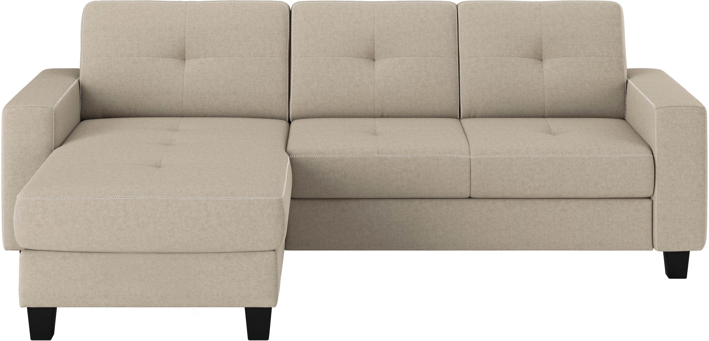 Places of Style Ecksofa "Varese", Kreuznaht in beige günstig online kaufen