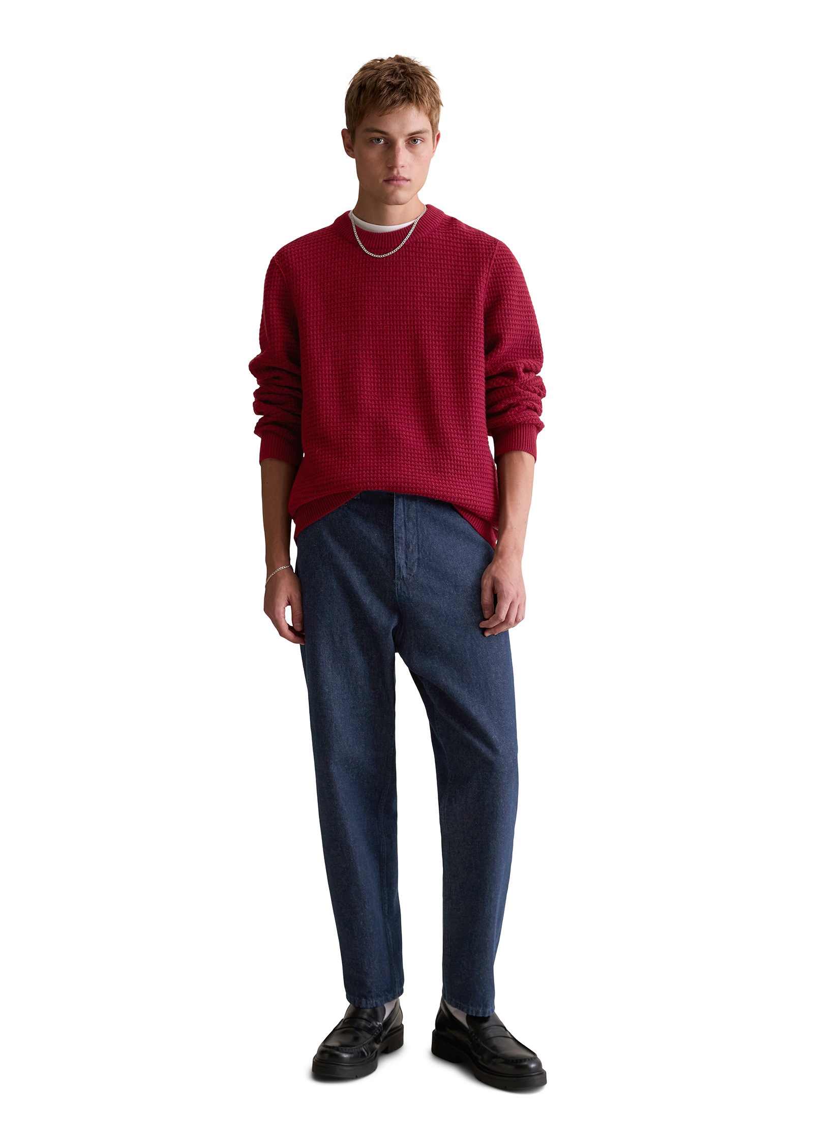 Marc O'Polo DENIM Rundhalspullover »mit markanter Struktur«