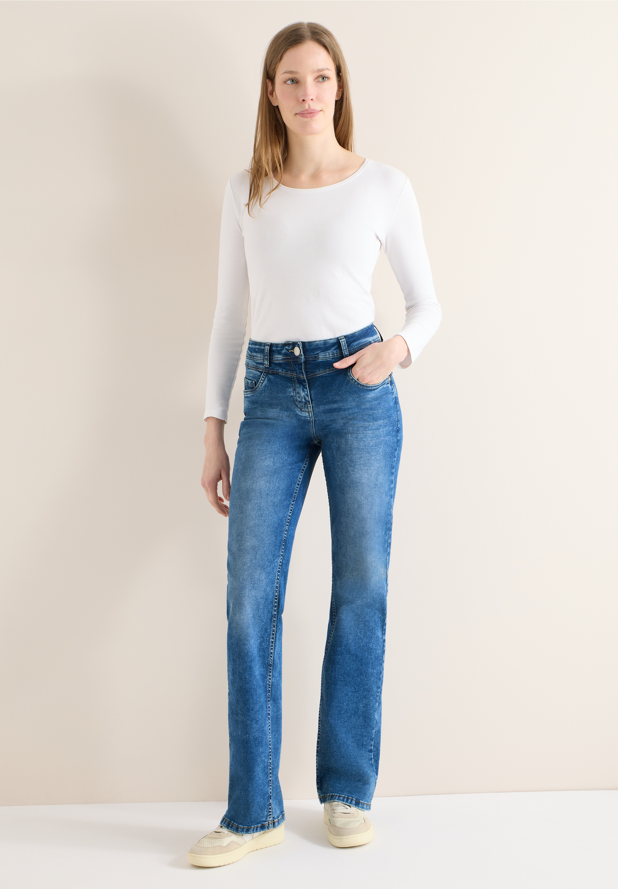 Cecil Bootcut-Jeans High Waist