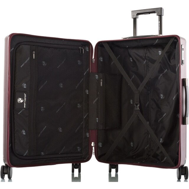 mit Rollen, Hartschalen-Trolley kaufen 53 Luggage®, »Smart High-End-Gepäck Heys BAUR venetztes 4 | cm, vollständig Burgund«, App-Funktion