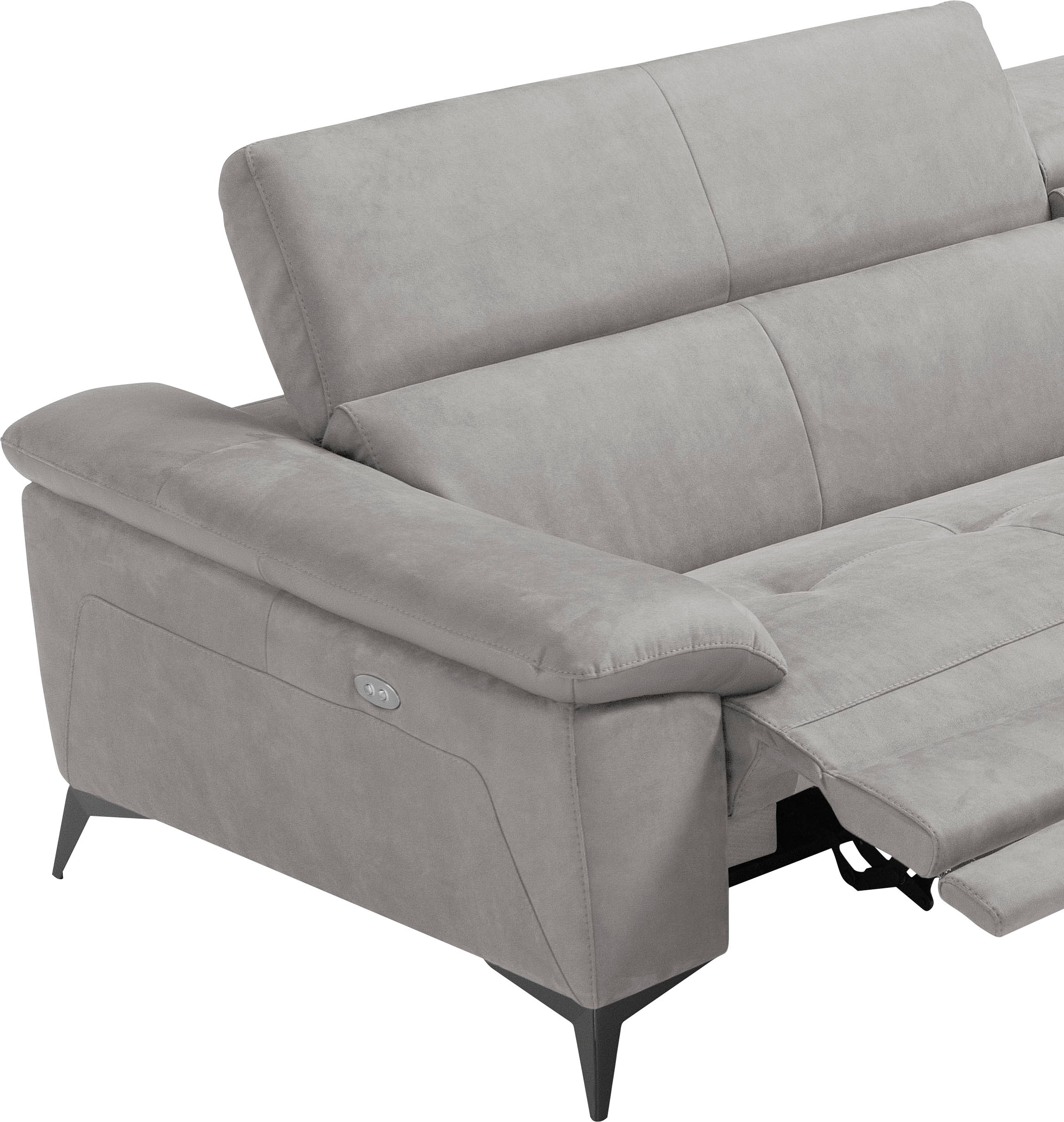 Egoitaliano Ecksofa "Martine", mit Ottomane, elektrischer Relaxfunktion und günstig online kaufen
