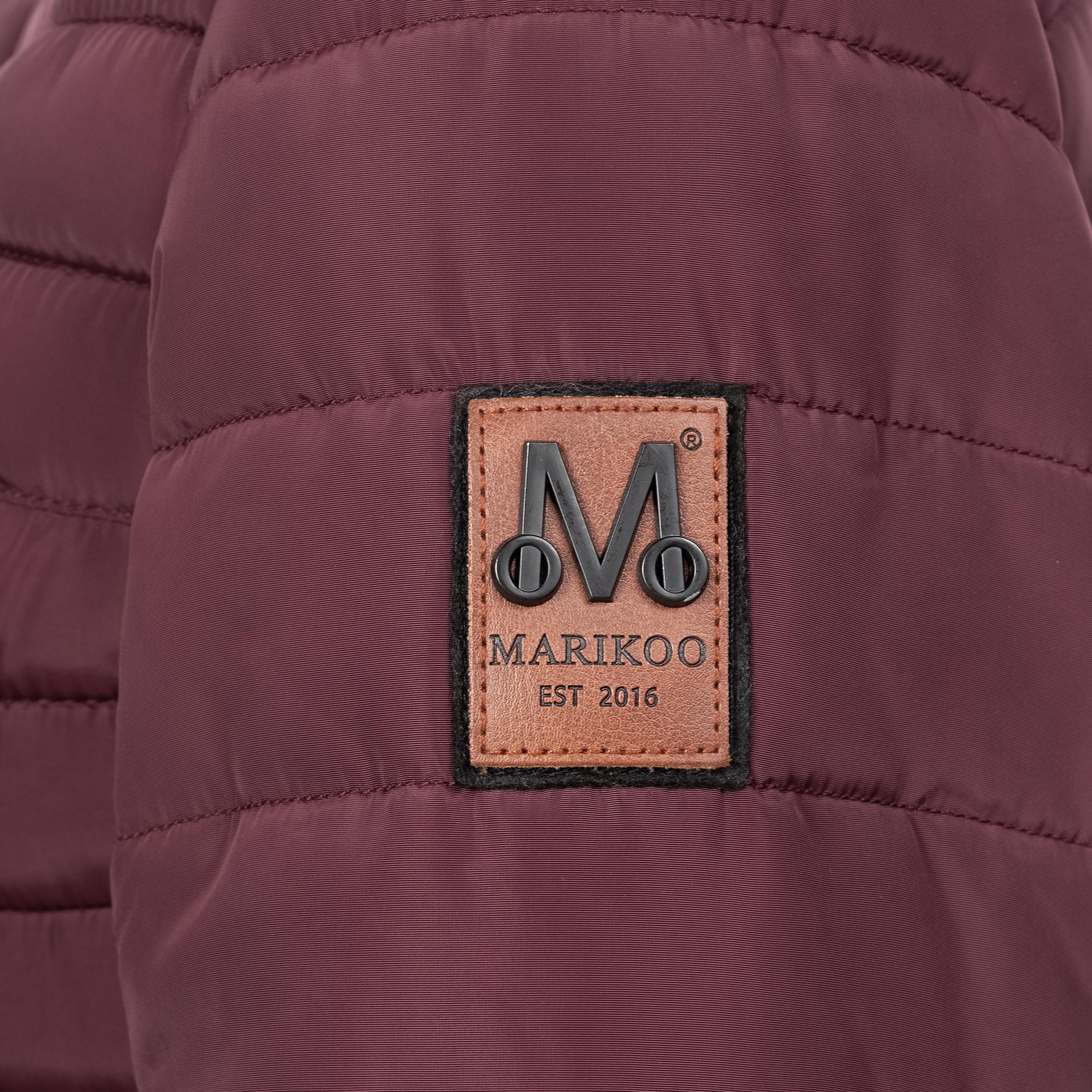 Marikoo Winterjacke »Amber«, mit Kapuze, stylische Steppjacke mit Teddyfutter