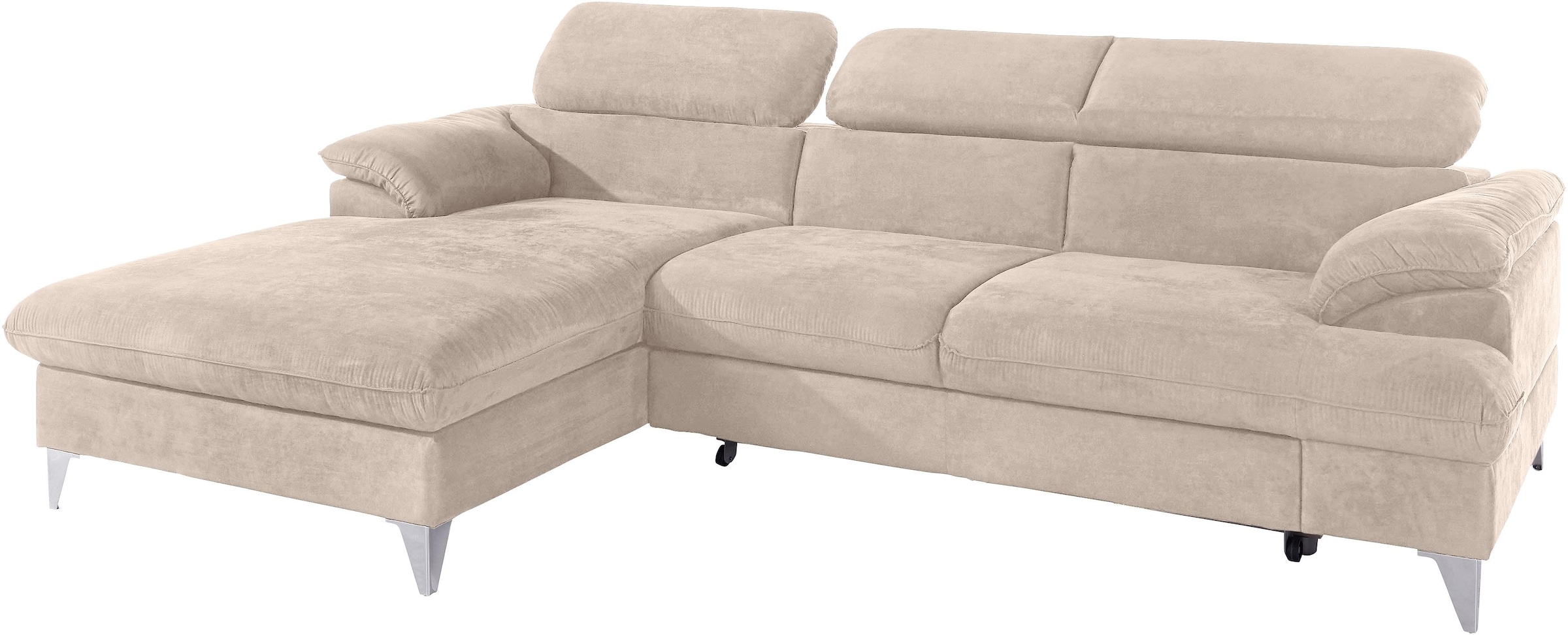 COTTA Ecksofa »Caluso L-Form« mit Kopfteilverstellung, wahlweise mit Bettfunktion & Bettkasten