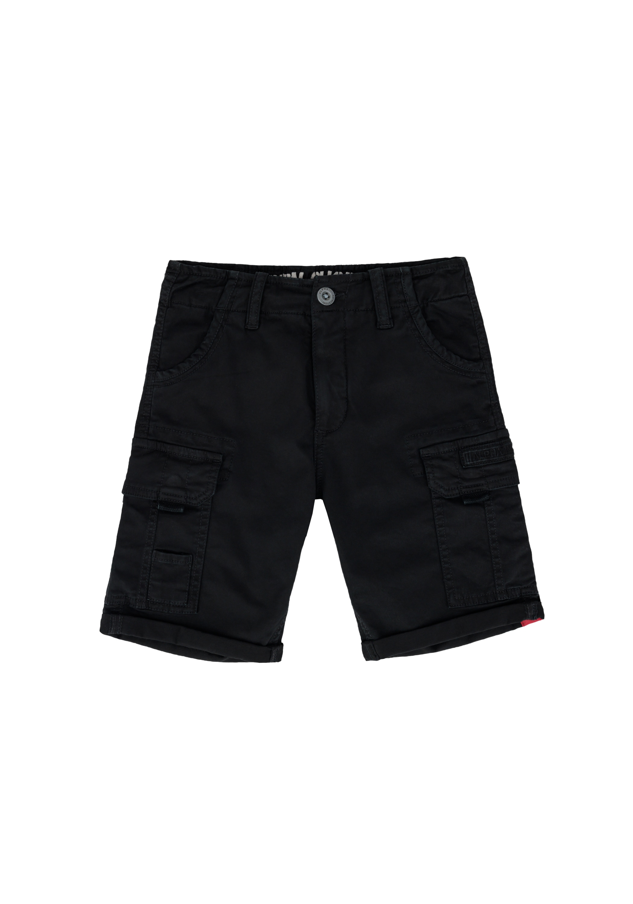 Jungen Shorts "Crew Short K", schwarz, Gr. 10, ALPHA INDUSTRIES, Obermaterial: 98% Baumwolle, 2% Elastan, Hosen