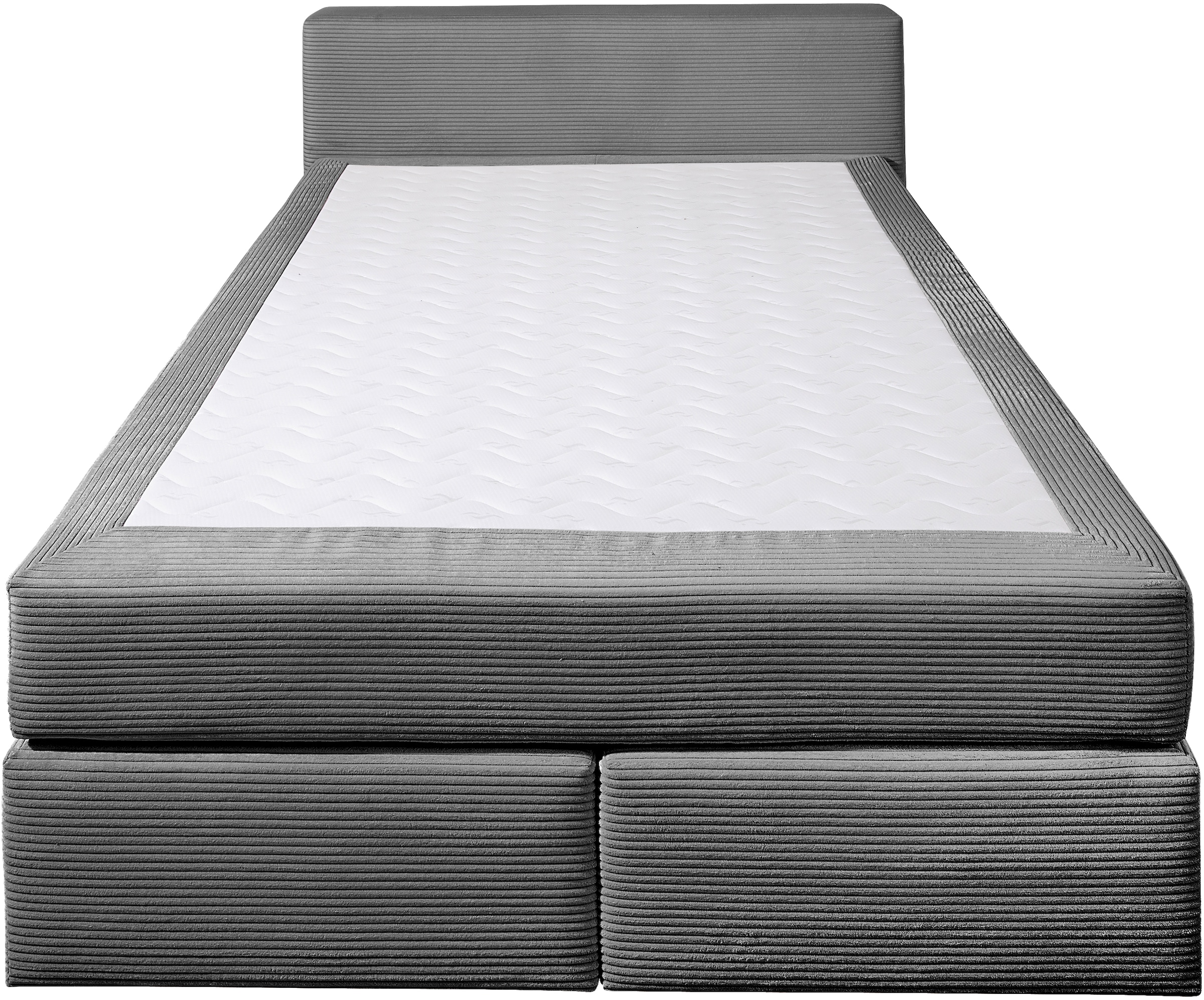 andas Boxspringbett »Åby«, In Cord Bezug, wahlweise mit und ohne Matrazte erhältlich