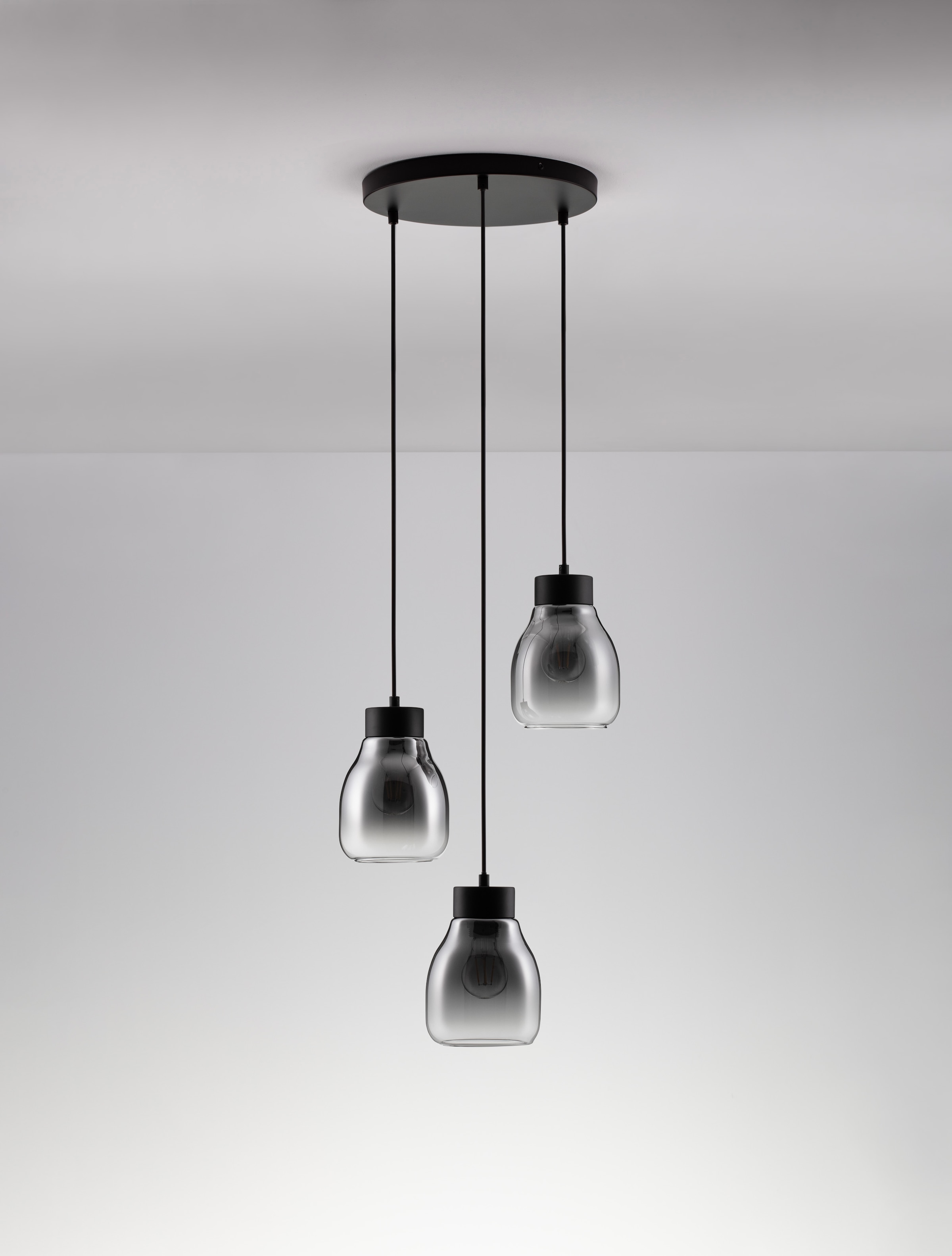Nova Luce Pendelleuchte »BLACU«, 3 flammig