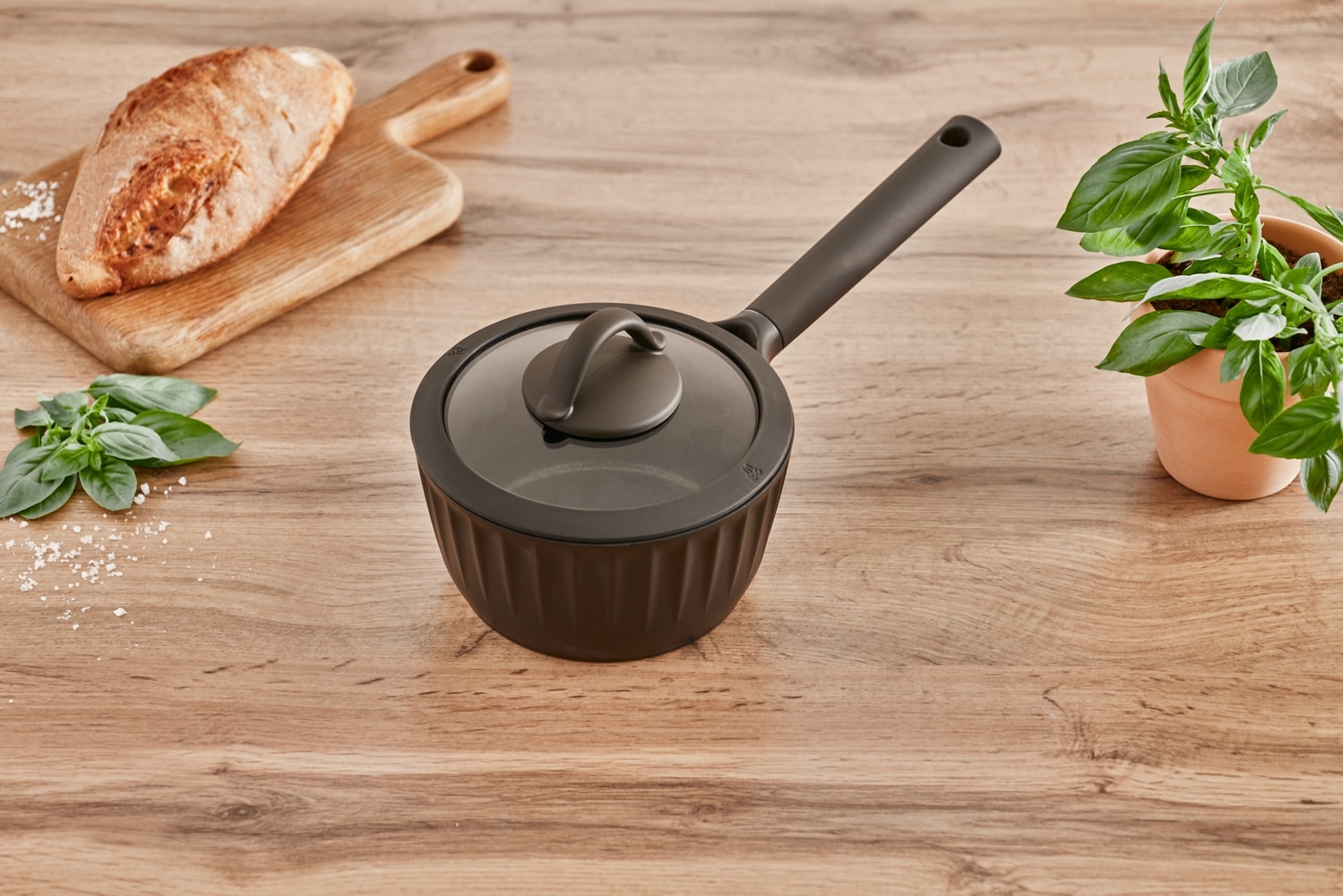 RESTO Kitchenware Kasserolle »Ascella, Schmortopf antihaftbeschichtet und spülmaschinenfest«, Aluminiumguss, (2 tlg.), Geeignet für alle Herdarten, auch Induktion, im Geschenkkarton