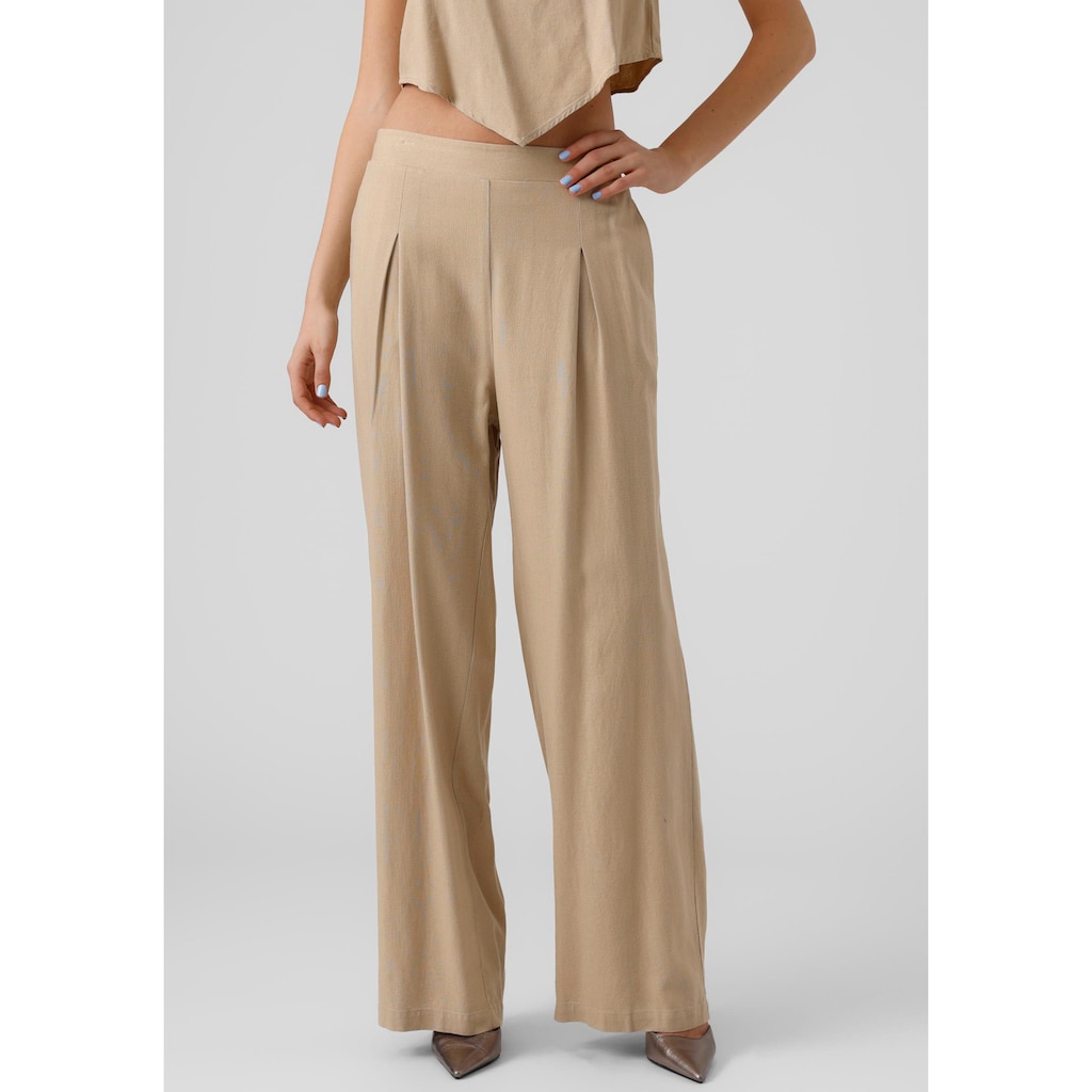 Vero Moda Anzughose »VMMYMILO HW WIDE PANTS WVN GA«