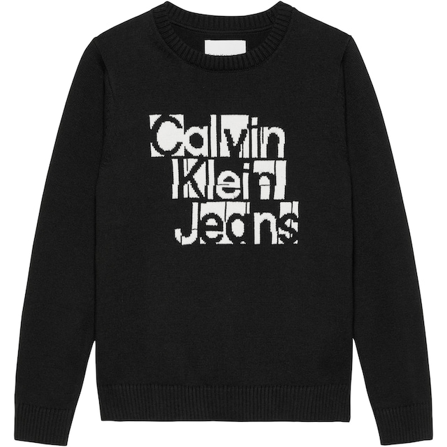 Calvin Klein Jeans Rundhalspullover »INST. GRID GRAPHIC SWEATER«, für  Kinder bis 16 Jahre online bestellen | BAUR