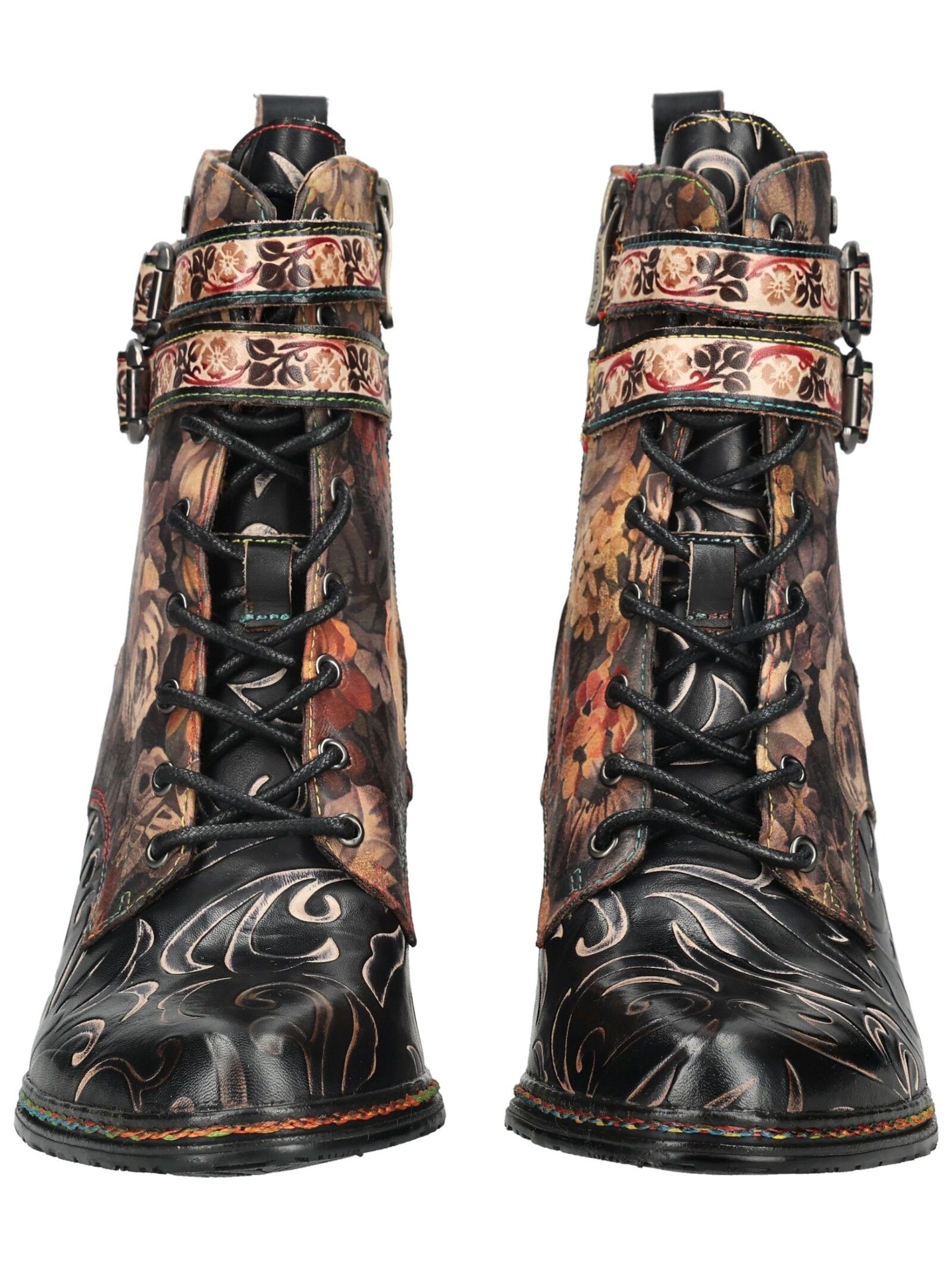 LAURA VITA High-Heel-Stiefelette »LAURA VITA Stiefelette Leder/Textil«