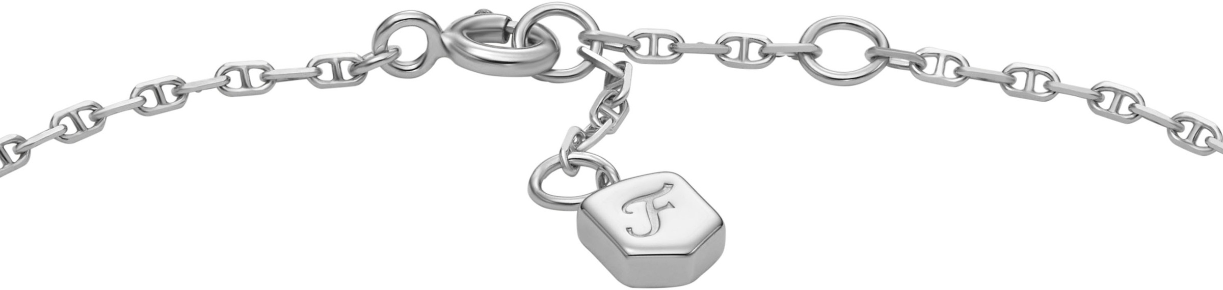 Fossil Armband »Schmuck Geschenk Silber 925 Armkette Heritage, JFS00637040«, mit Zirkonia (synth.)