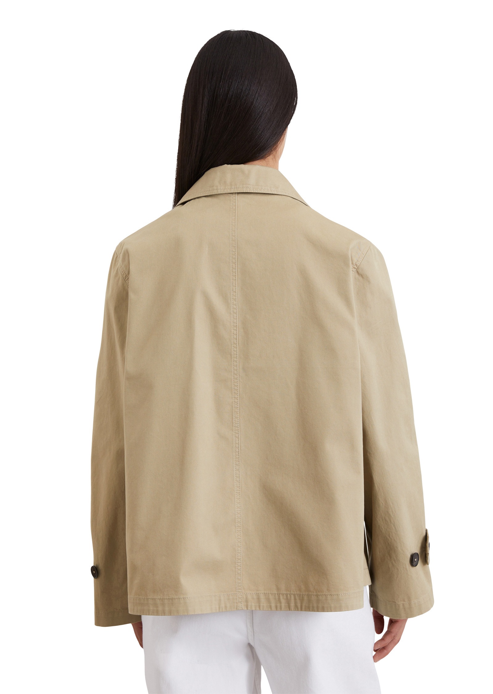 Marc O'Polo Outdoorjacke »aus Organic Cotton-Twill«, ohne Kapuze