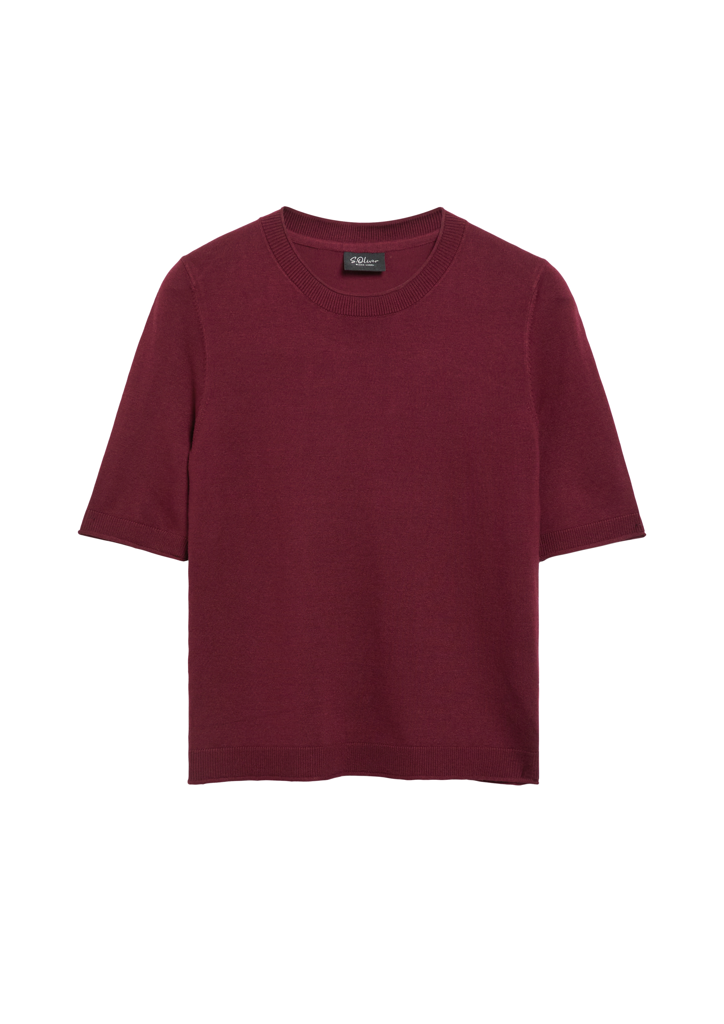 s.Oliver BLACK LABEL Strickpullover Halbarm, mit Rundhals
