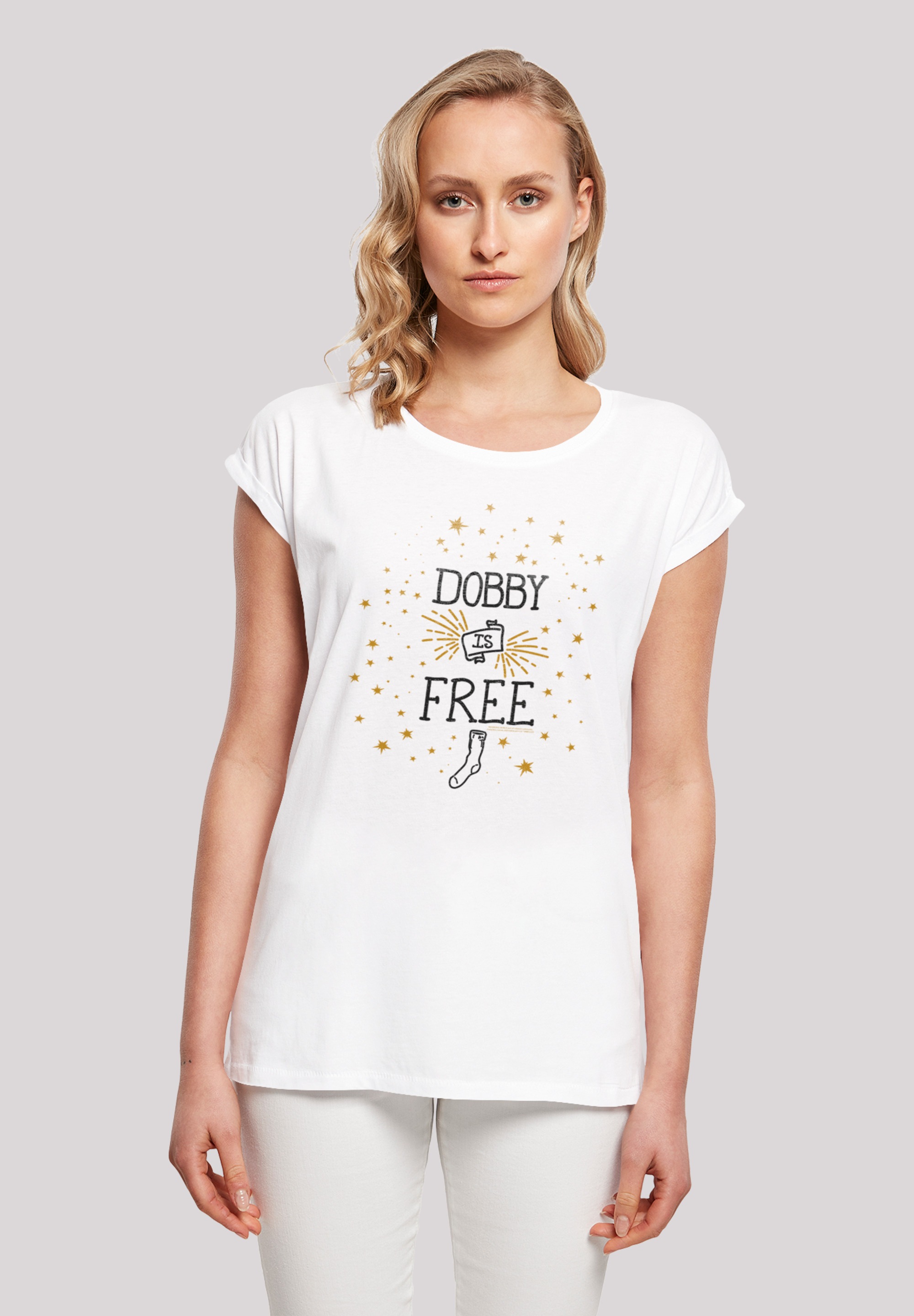 F4NT4STIC T-Shirt "Harry Potter Dobby Is Free", Print