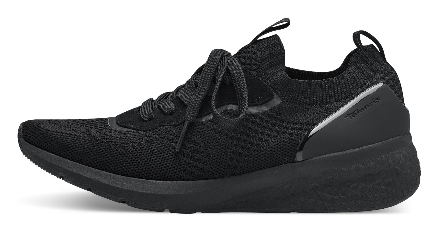 Tamaris Slip-On Sneaker, Freizeitschuh, Halbschuh, Schnürschuh mit aufgesetzer Zierschnürung