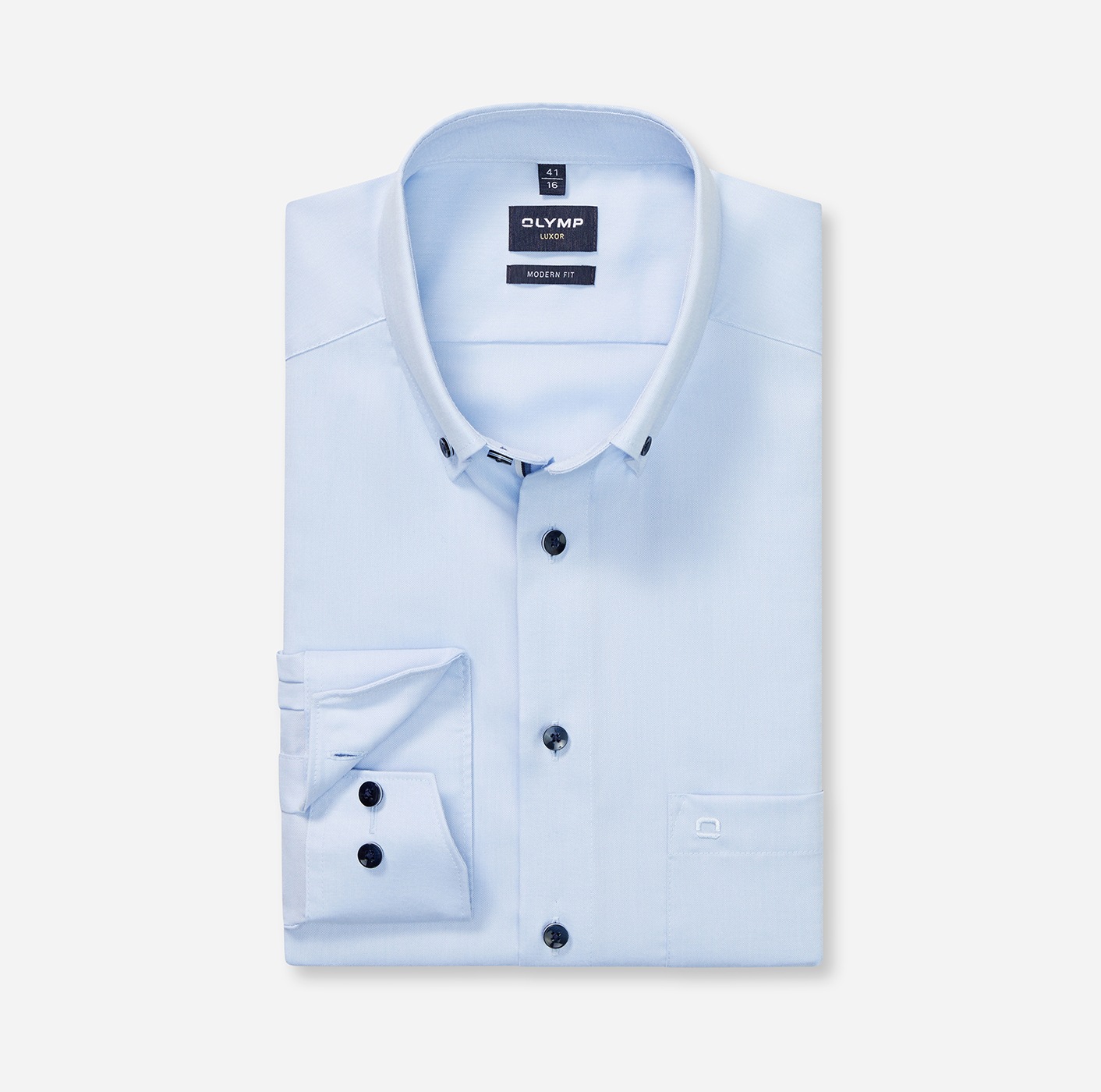 OLYMP Langarmhemd »Luxor«, modern fit, Businesshemd, Button-down-Kragen