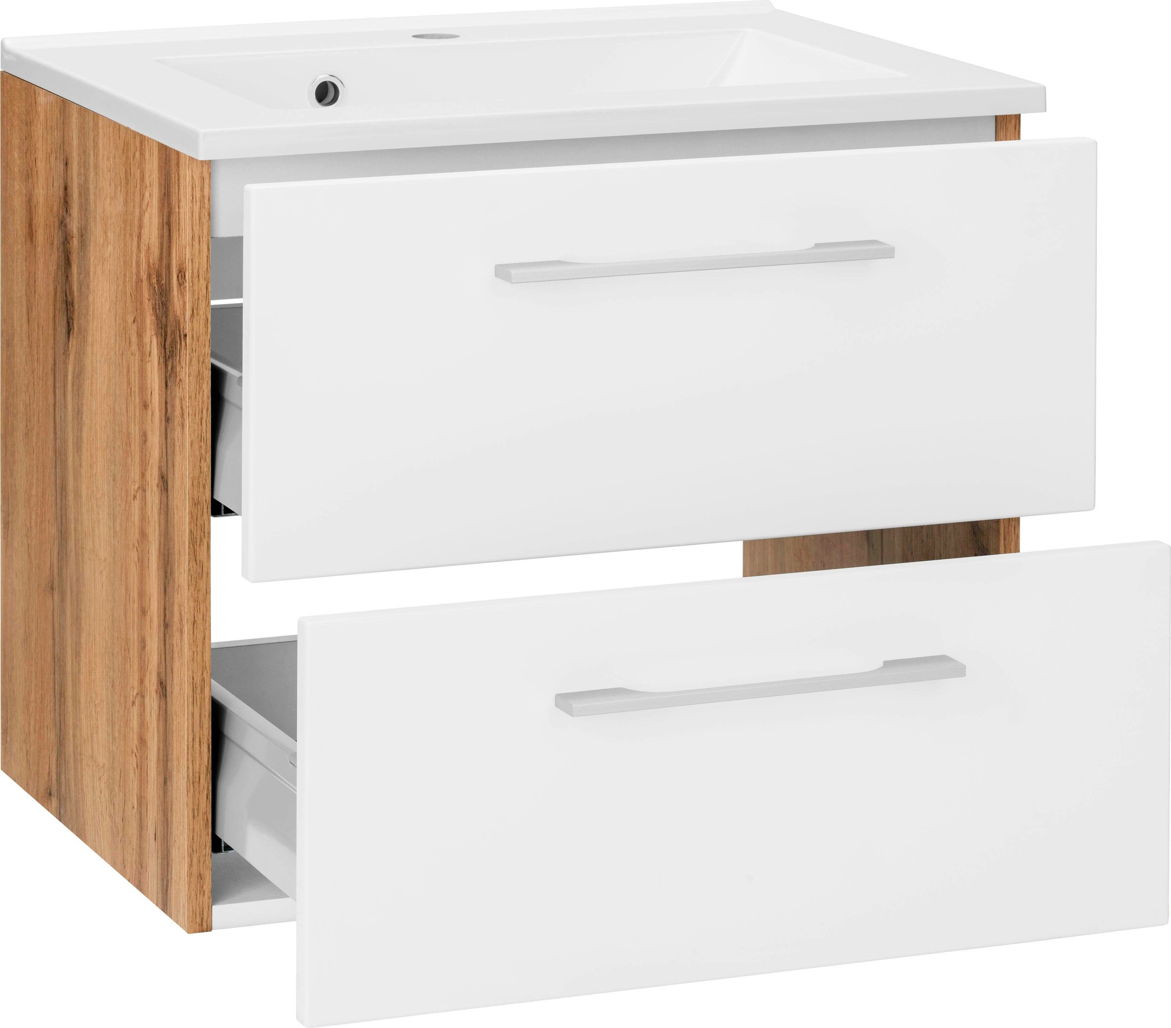 welltime Waschbeckenunterschrank »Soria«, Badmöbel, Waschtisch inkl. Waschbecken, Breite 60 cm