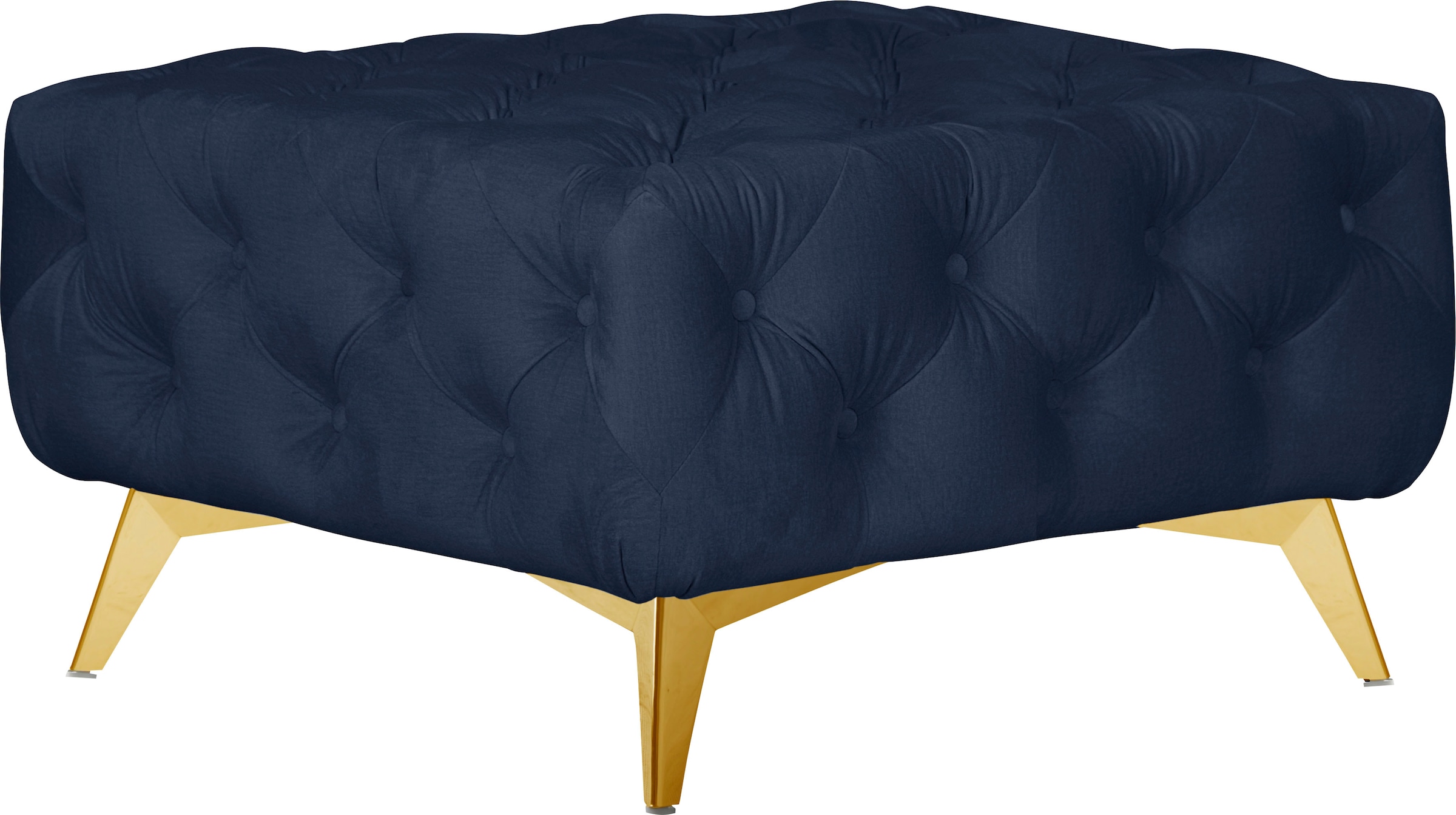 Home affaire Polsterhocker »Amaury« Chesterfield-Optik, Breite 80cm, Fußfarbe wählbar