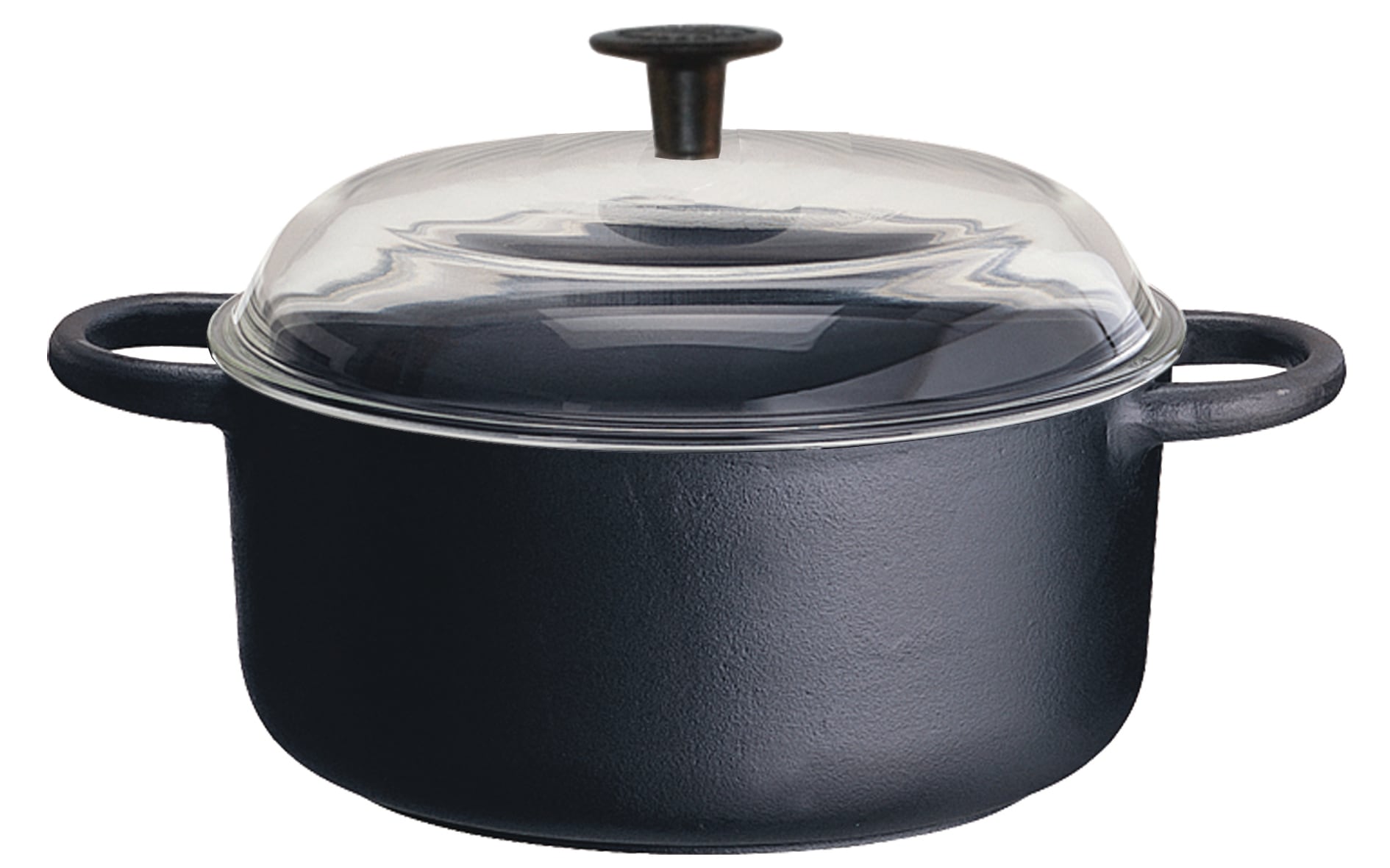 Ronneby Bruk Kochtopf "Maestro, 4 Liter, Ø 25 cm, mit Glasdeckel" Gusseisen