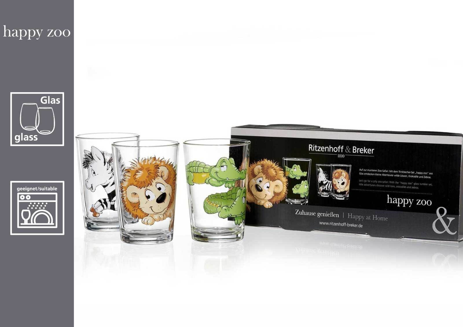 Thumbnail - Ritzenhoff & Breker Kinderbecher "Kindergläser Hof- und Zootiere 205 ml 6er Set bunt"