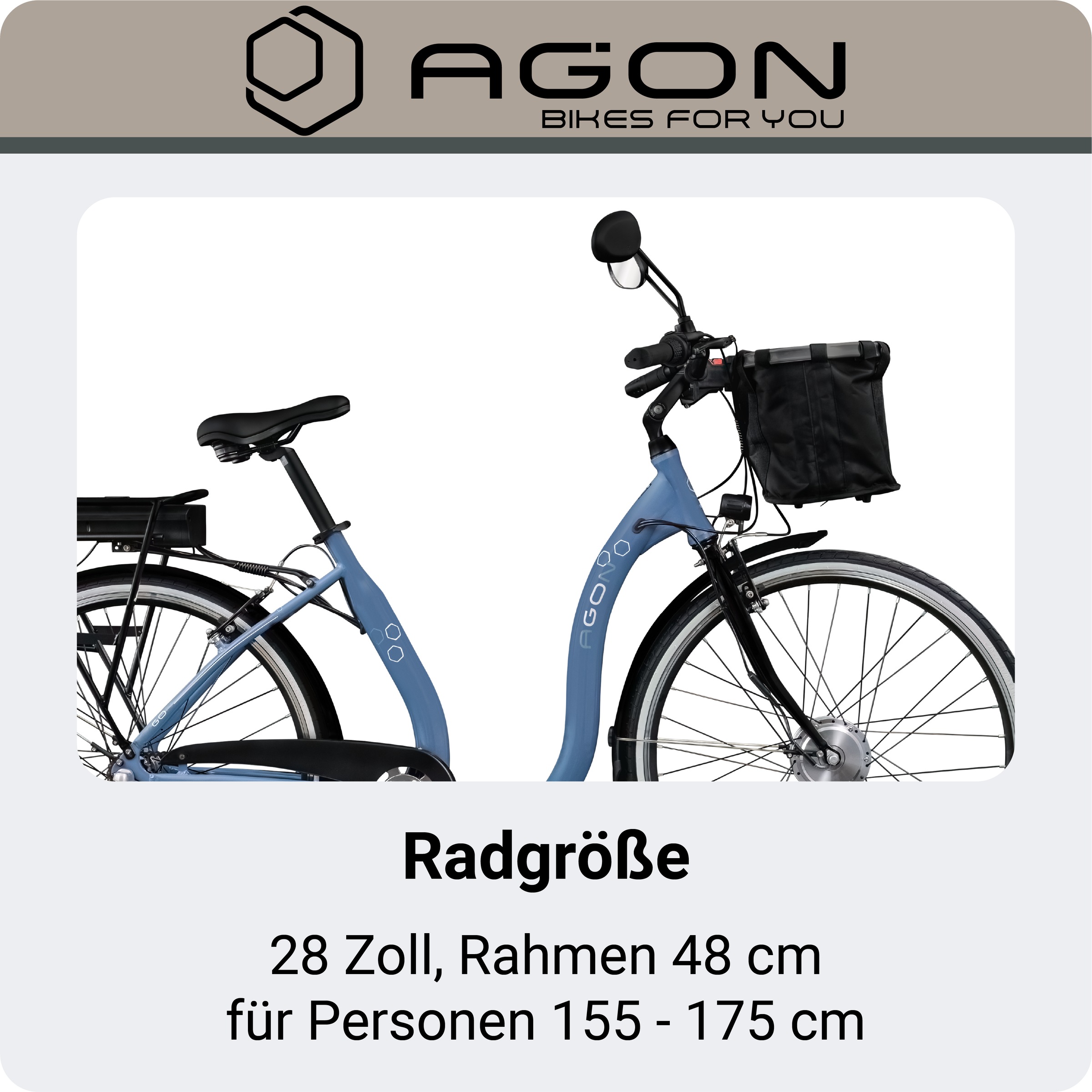 AGON »Assist« 3 Gang Nabenschaltung Frontmotor 250 W