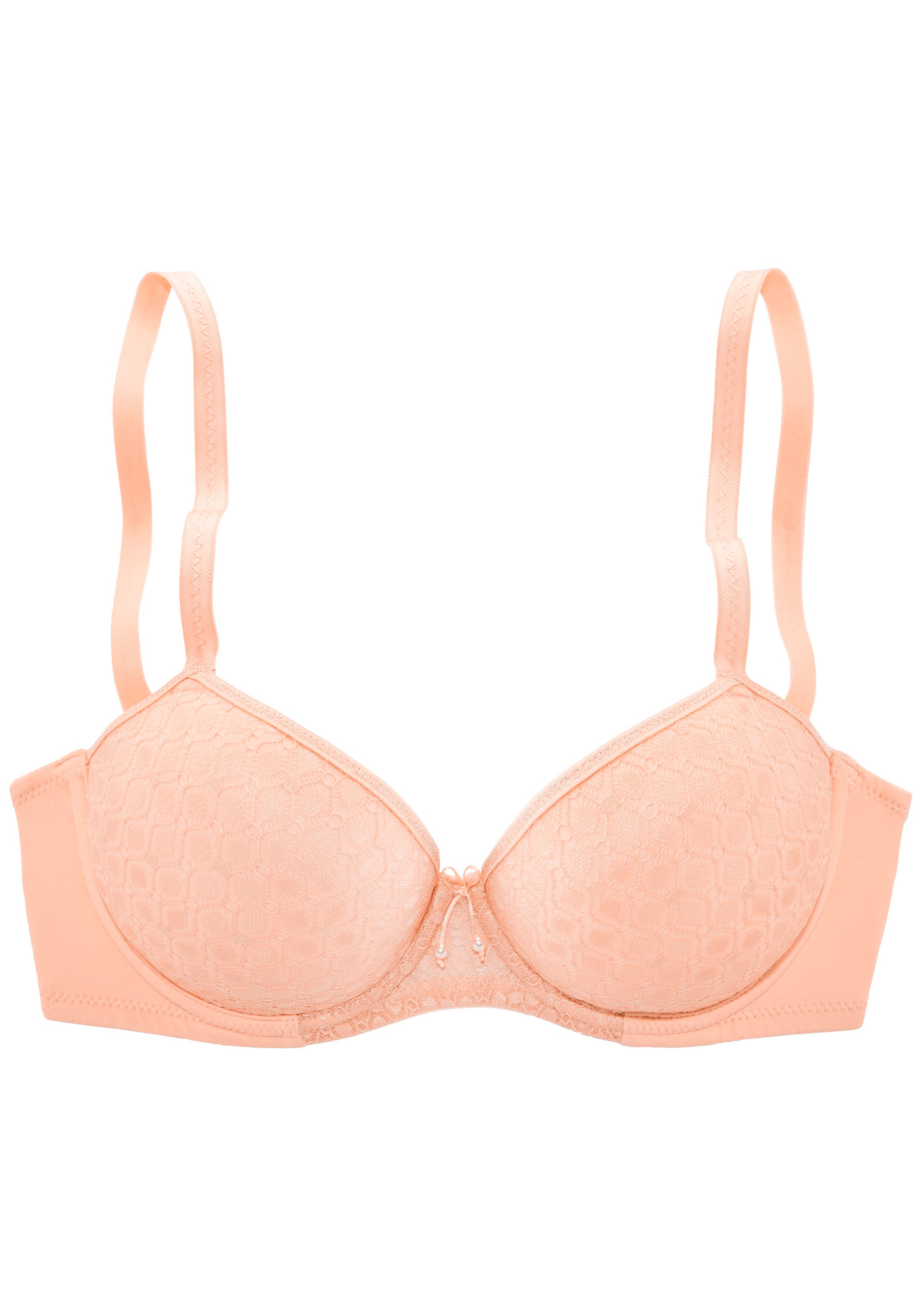 LASCANA Schalen-BH mit Spitze über nahtlosen Cups, auf Formbügel, Dessous günstig online kaufen