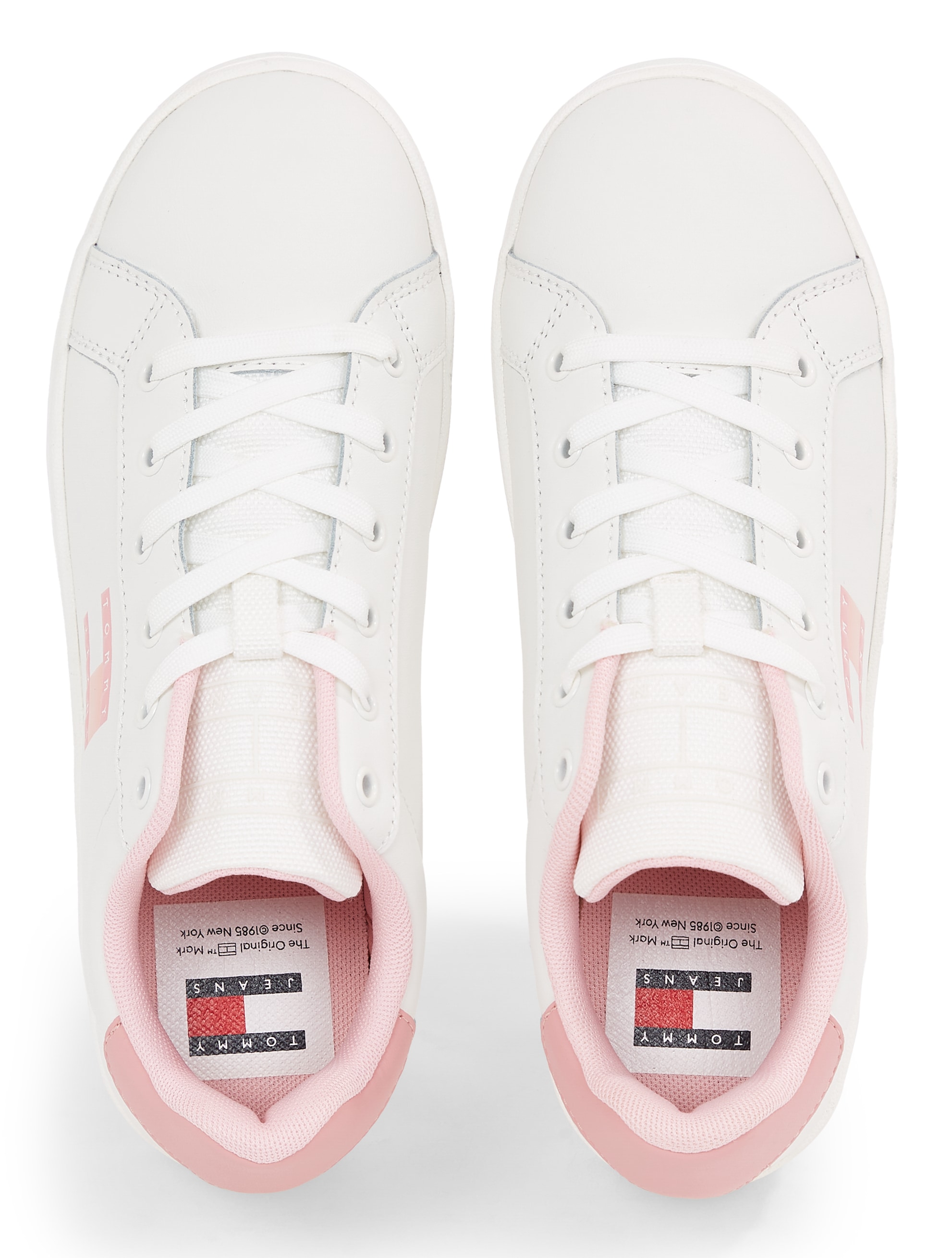 Tommy Jeans Plateausneaker »TJW FLATFORM ESS«, Freizeitschuh, Halbschuh, Schnürschuh mit Kontrastbesatz