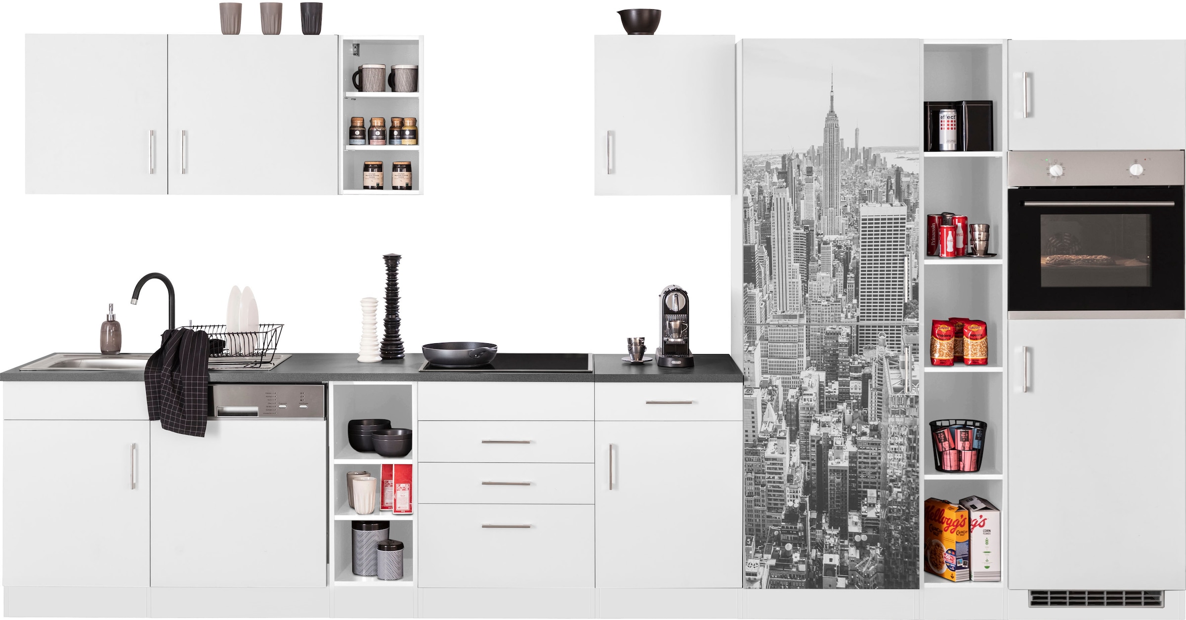 KOCHSTATION Küchenzeile "KS-Paris – Küchen mit einzigartigen Fotomotiven au günstig online kaufen