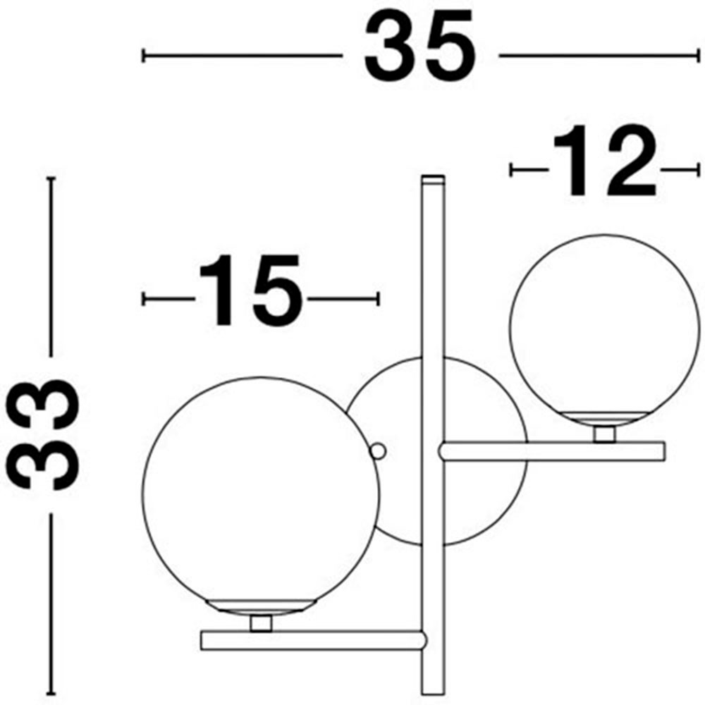 Nova Luce Wandleuchte »IMPERO«, 2 flammig, Leuchtmittel G9 | ohne Leuchtmittel, Ohne Beleuchtung