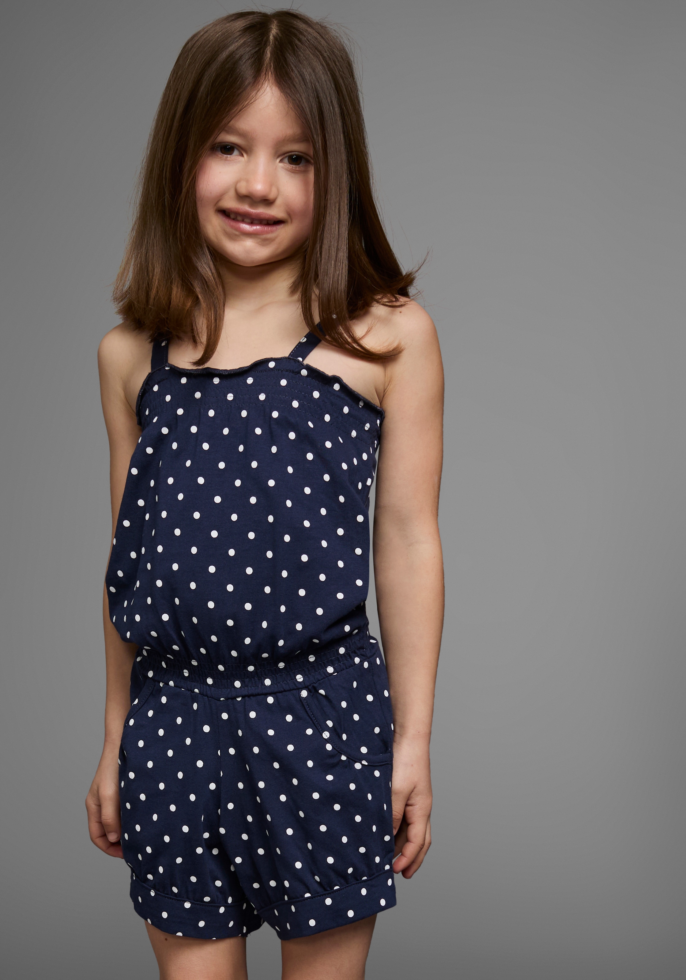 KIDSWORLD Kurzoverall »für kleine Mädchen«, niedlich gepunktet