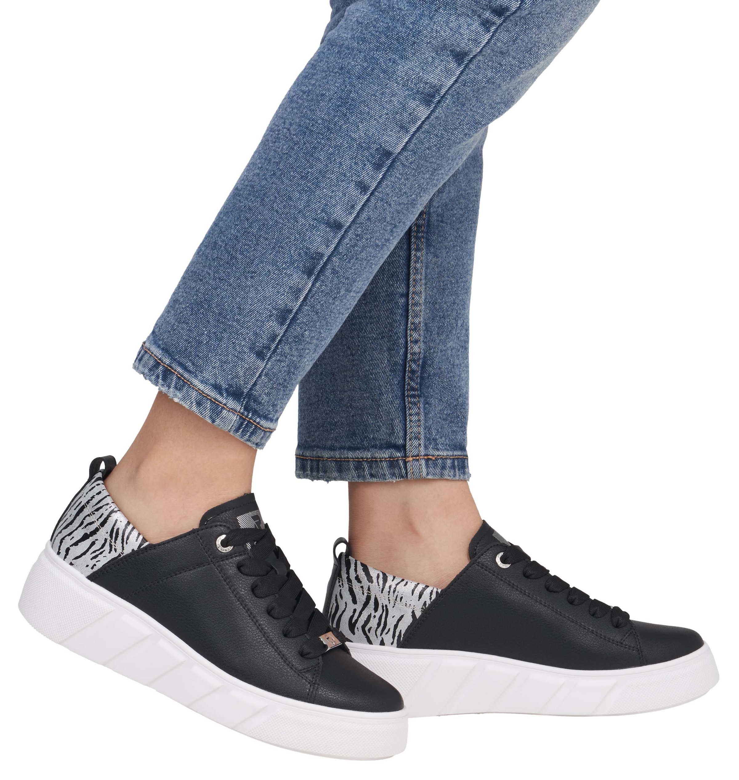 RIEKER Sport Plateausneaker, Schnürschuh, Halbschuh, Freizeitsneaker mit Soft-Einlage
