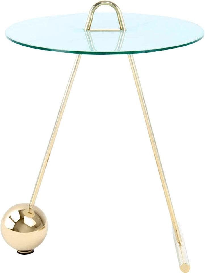 Kayoom Beistelltisch »Pendulum 525, mit runder Tischplatte«, (1 St.), Marmoroptik, Gestell im Pendel-Design, praktisch tragbar