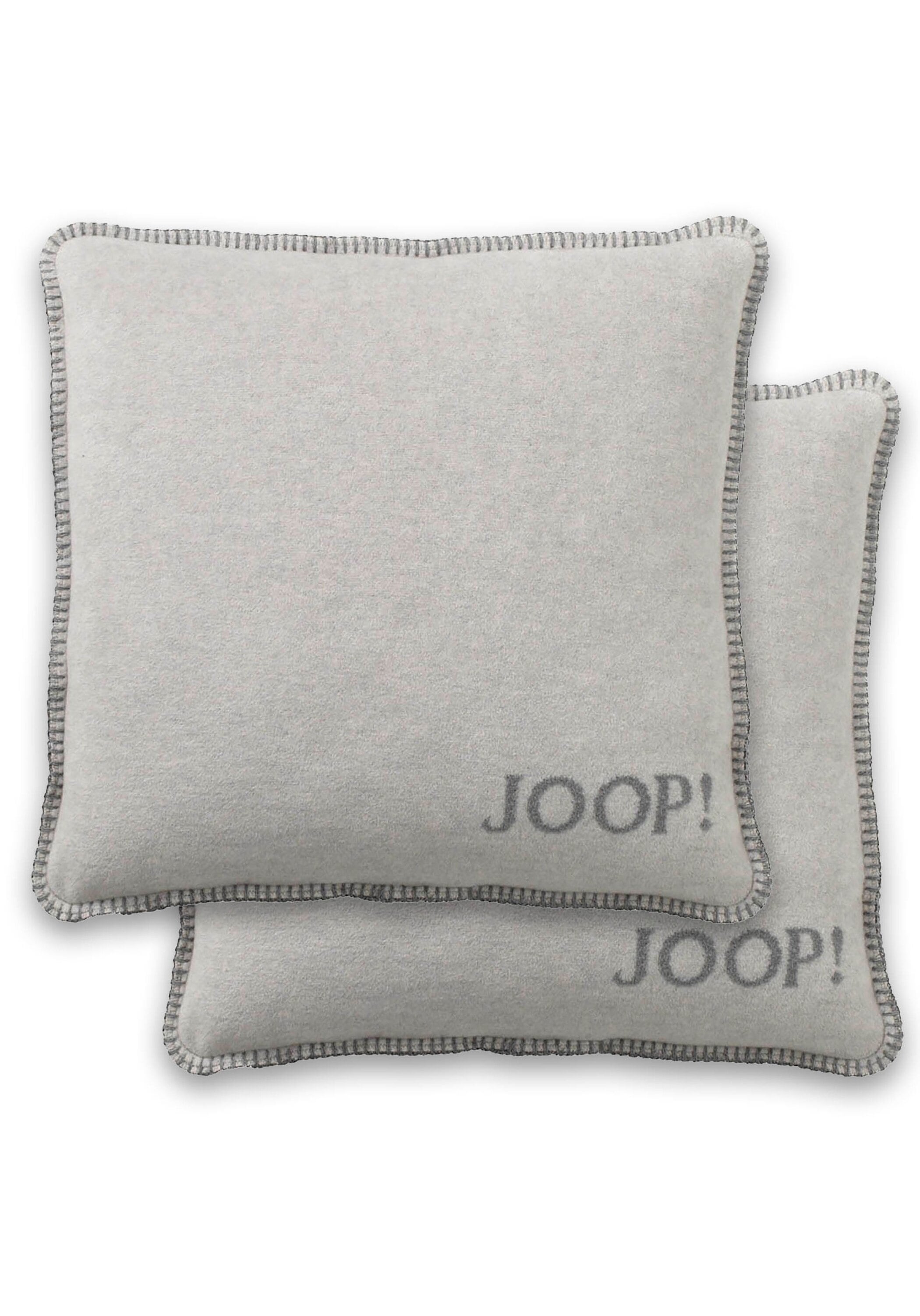 Dekokissen JOOP, B:50cm, grau, Obermaterial: 58% Baumwolle CO. 35% Polyacryl PAN. 7% Polyester PES., Dekokissen_Sitzkissen_Kissenhüllen, "Kissenhülle