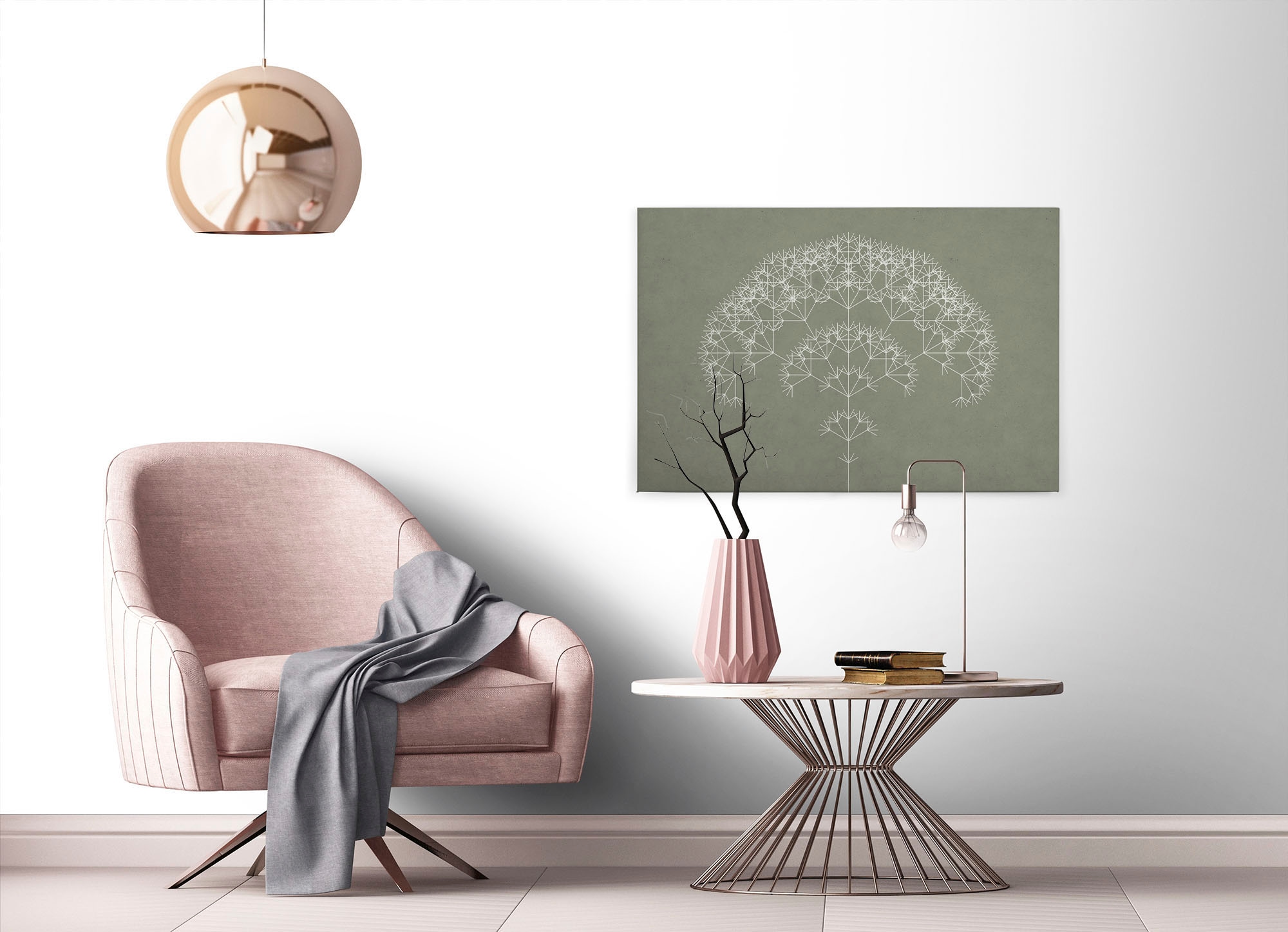 A.S. Création Leinwandbild »trees 3«, Kunst-Abstrakt-Kinder, (1 St.), Keilrahmen Bild Baum Grafisch Leinwand-Bild Wohnzimmer modern Wandbild